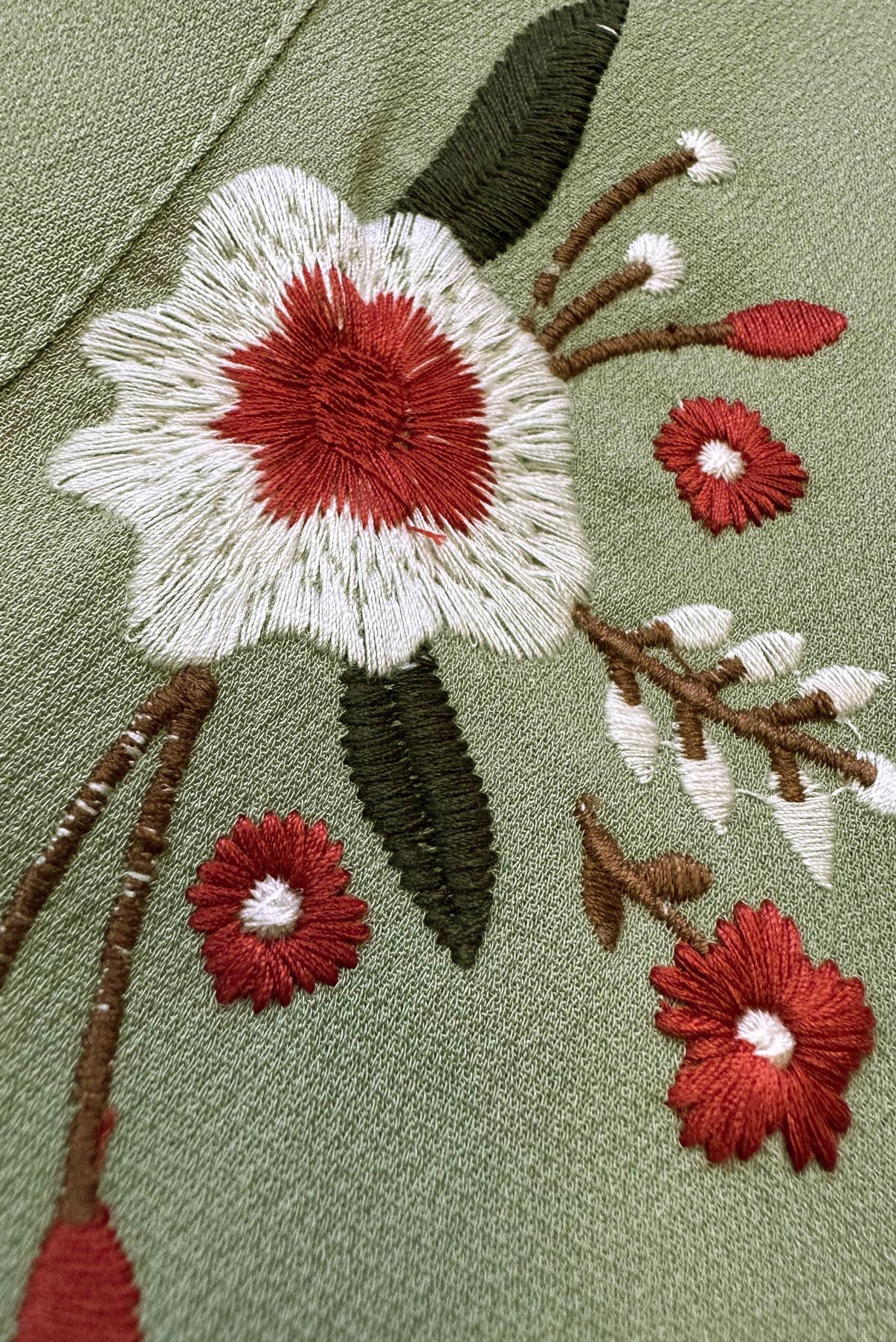 Vêtements hijab VERT TUNIQUE À MOTIF FLEURI 20247