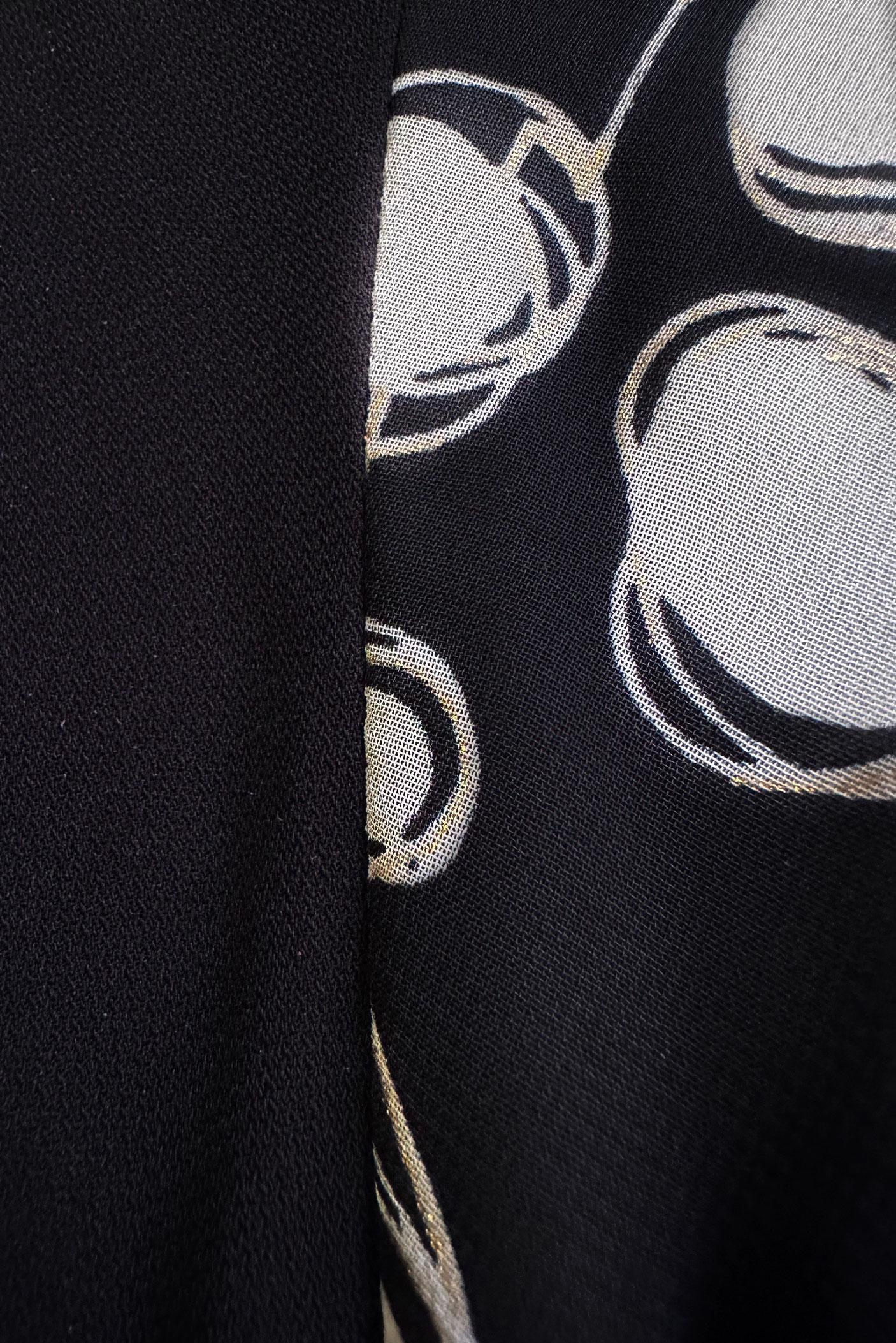 Vêtements hijab NOIR TUNIQUE CHEMISE À MANCHES À MOTIFS 20255