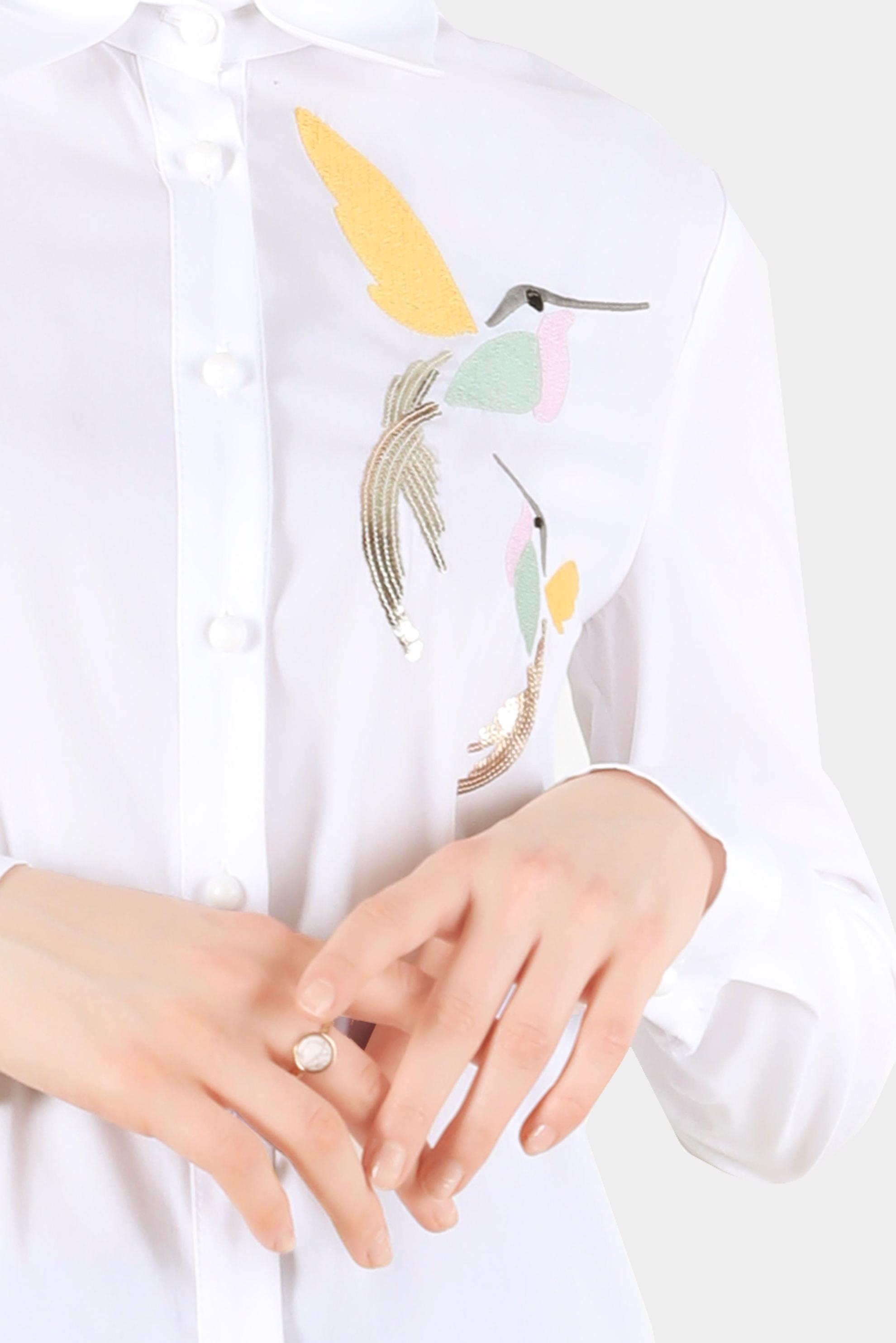 Tesettür giyim BEYAZ BASKI DETAYLI TUNİK 41627 