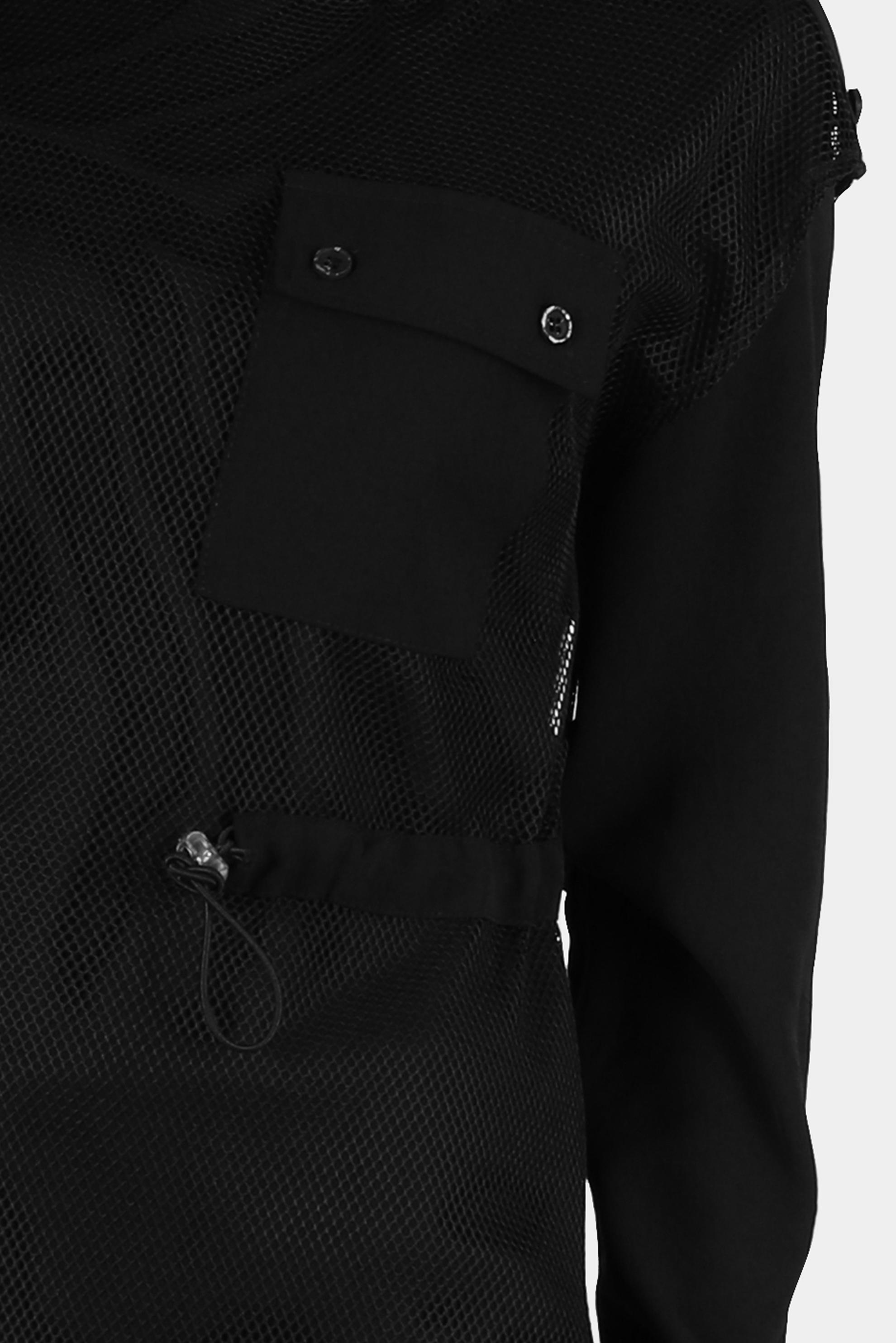 Tesettür giyim SİYAH FİLE DETAYLI BELİ BÜZGÜLÜ İKİLİ TUNİK 41750 