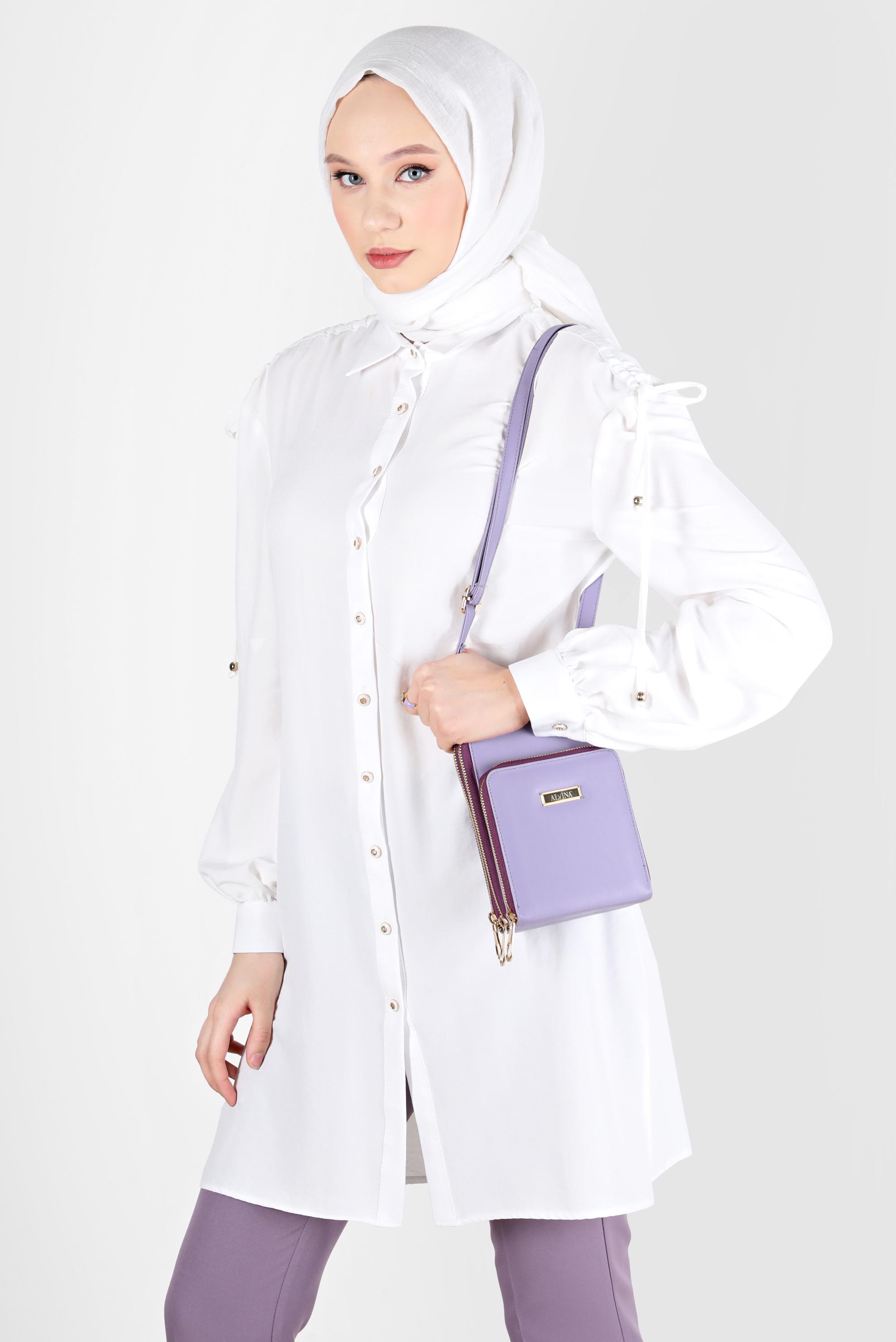 Hijab clothing WHITE BUTTONED TUNIC 42501 