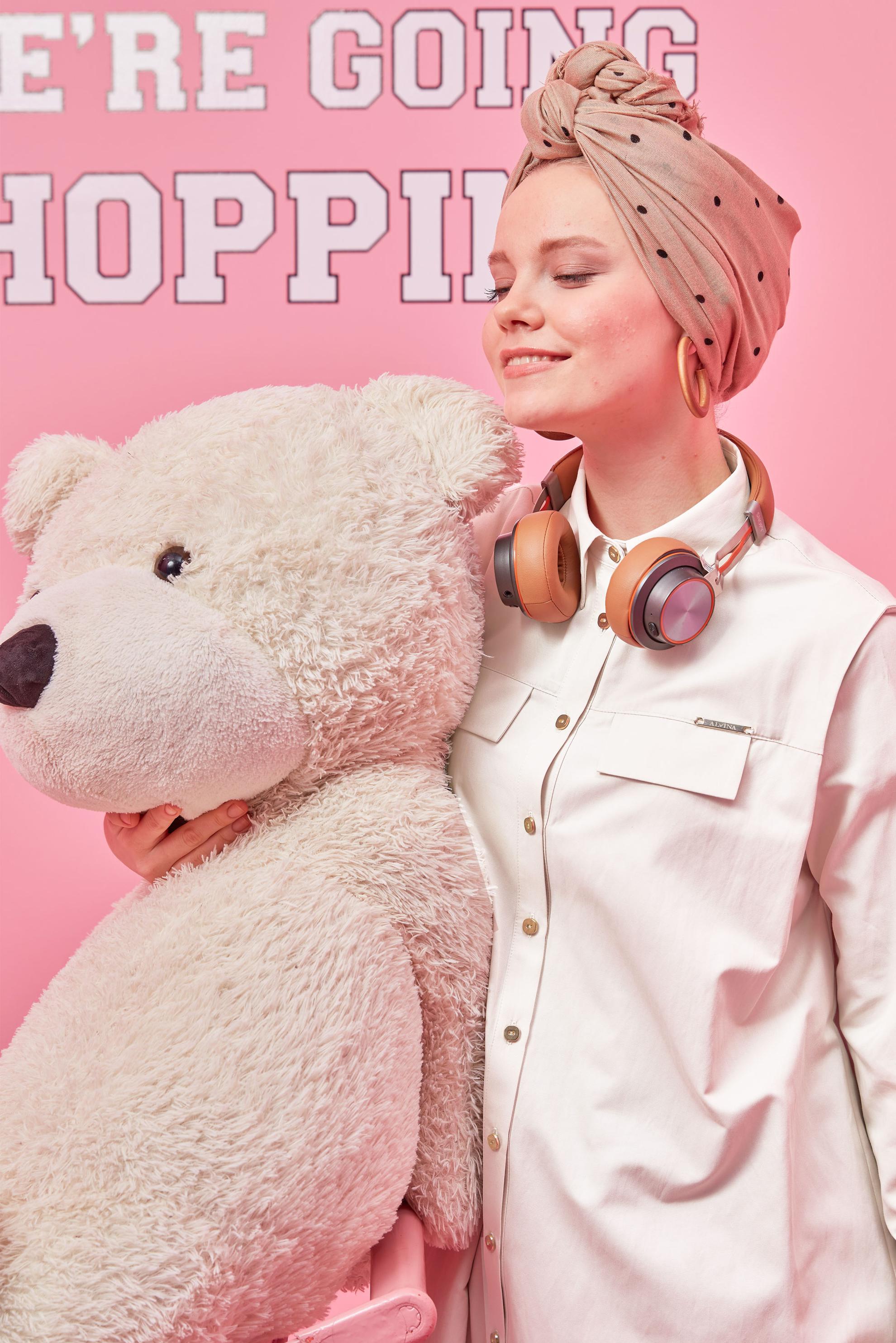 Tesettür giyim BEYAZ CEP GÖRÜNÜMLÜ DÜĞMELİ TUNİK 42535 