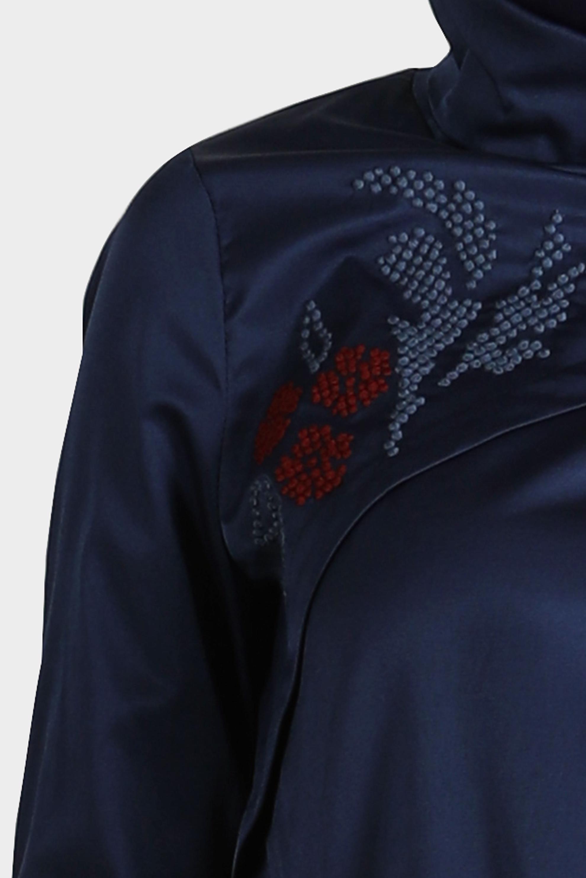 Tesettür giyim LACİVERT OMZU BÜZGÜ DETAYLI NAKIŞLI  TUNİK 42541 