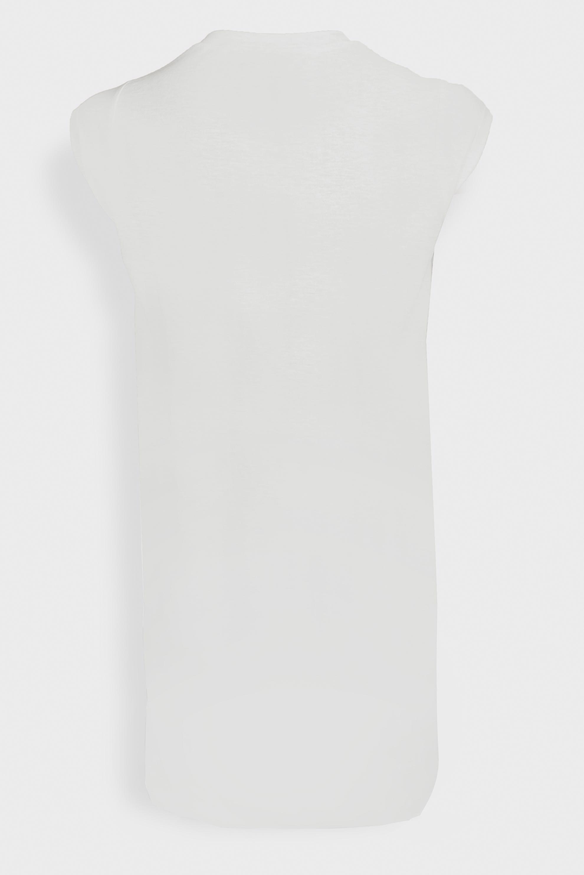 Tesettür giyim BEYAZ BASIC SIFIR KOL TUNİK 42558 