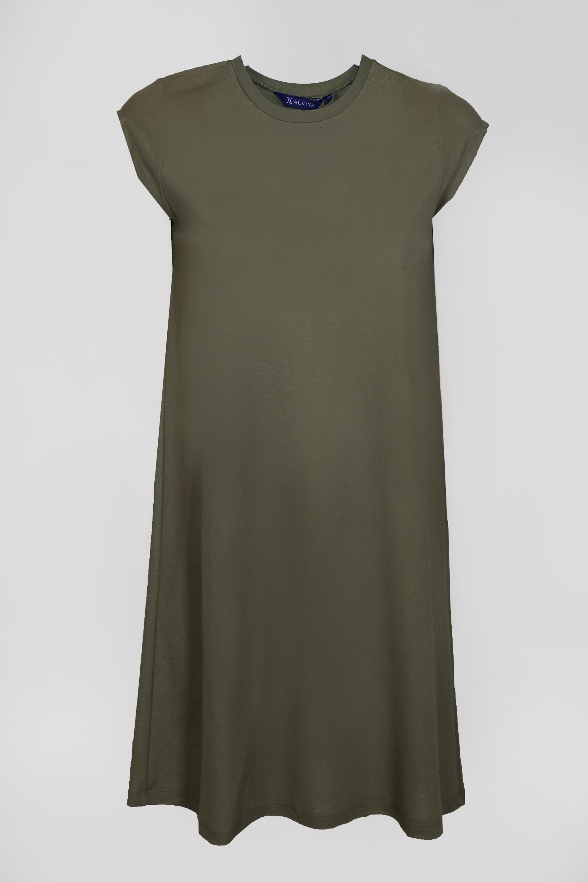 Tesettür giyim HAKİ BASIC SIFIR KOL TUNİK 42558 