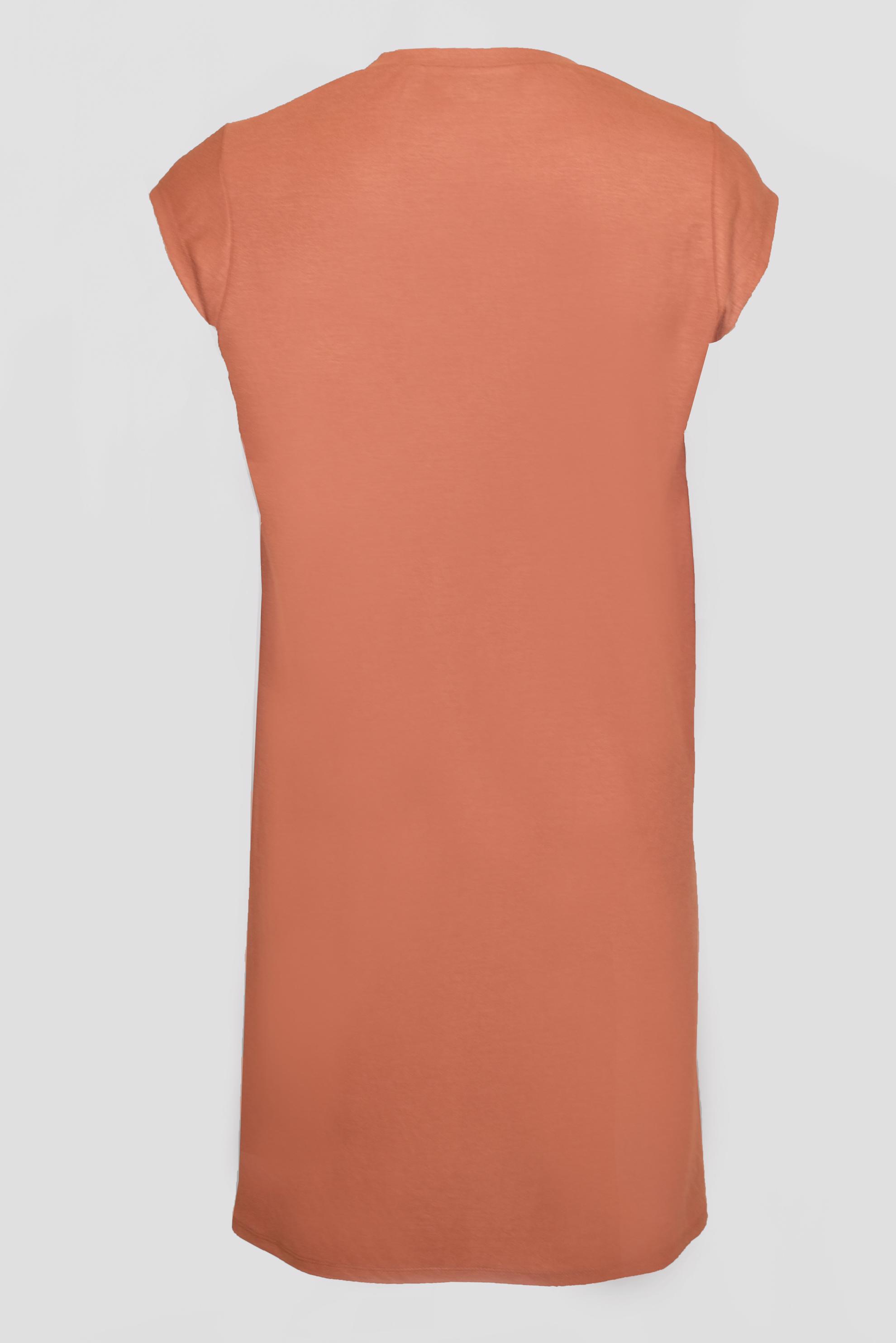 Tesettür giyim TURUNCU BASIC SIFIR KOL TUNİK 42558 