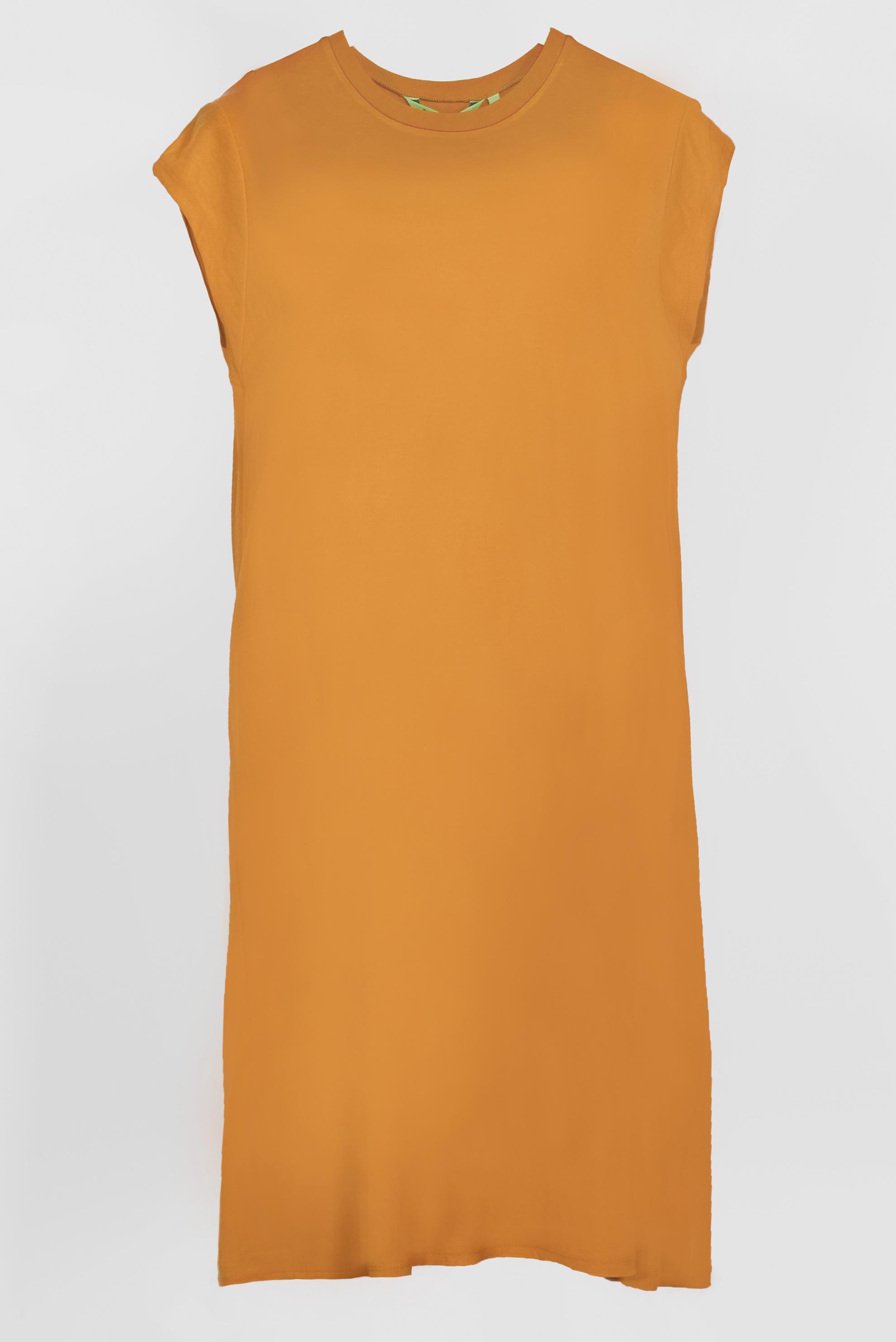 Tesettür giyim SARI BASIC SIFIR KOL TUNİK 42558 