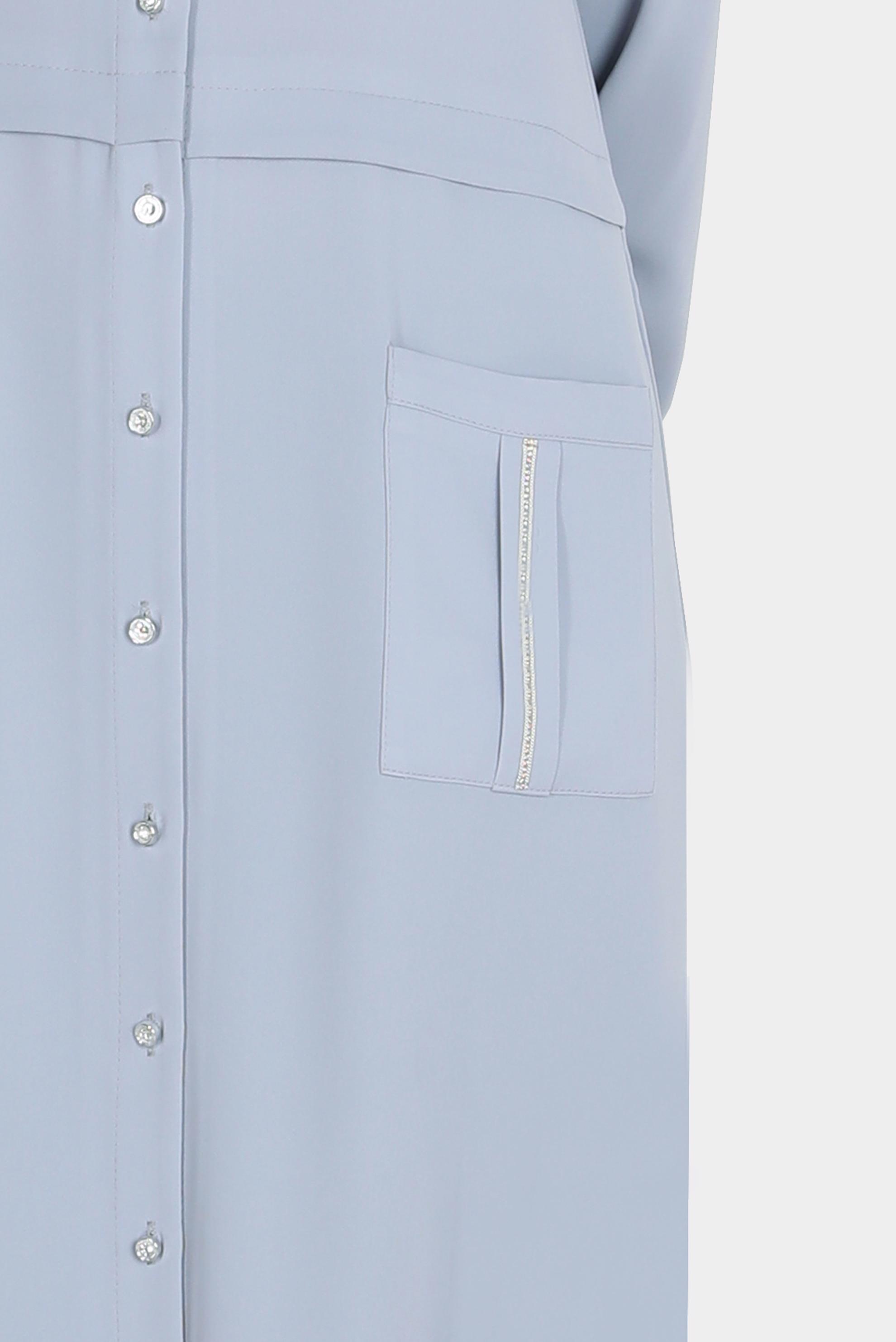 Tesettür giyim GRİ CEPLERİ TAŞLI DÜĞMELİ TUNİK 42583 