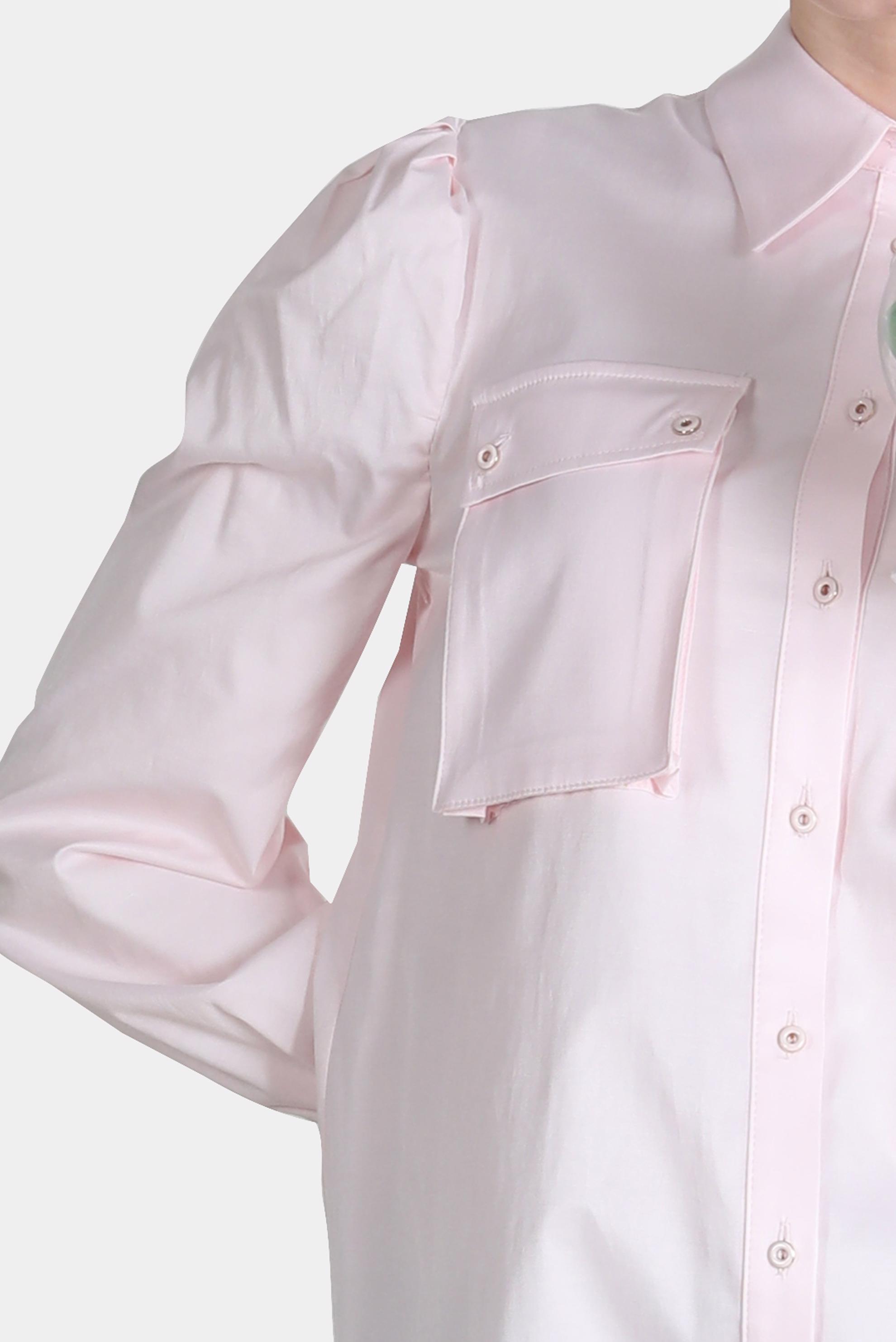 Tesettür giyim PEMBE BOYDAN DÜĞMELİ CEPLİ TUNİK 42639 