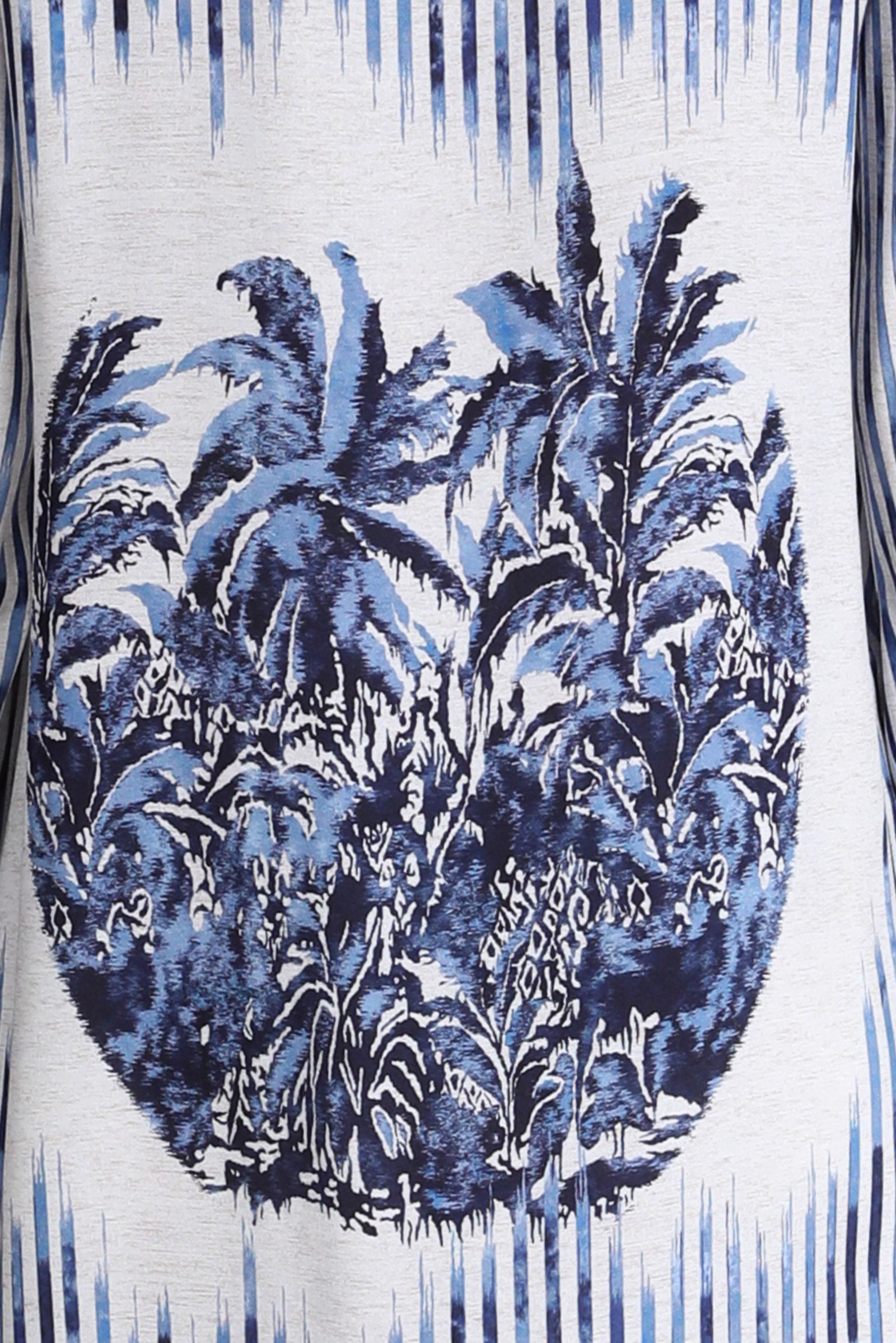 Tesettür giyim LACİVERT ÇİZGİLİ DESENLİ TUNİK 42662