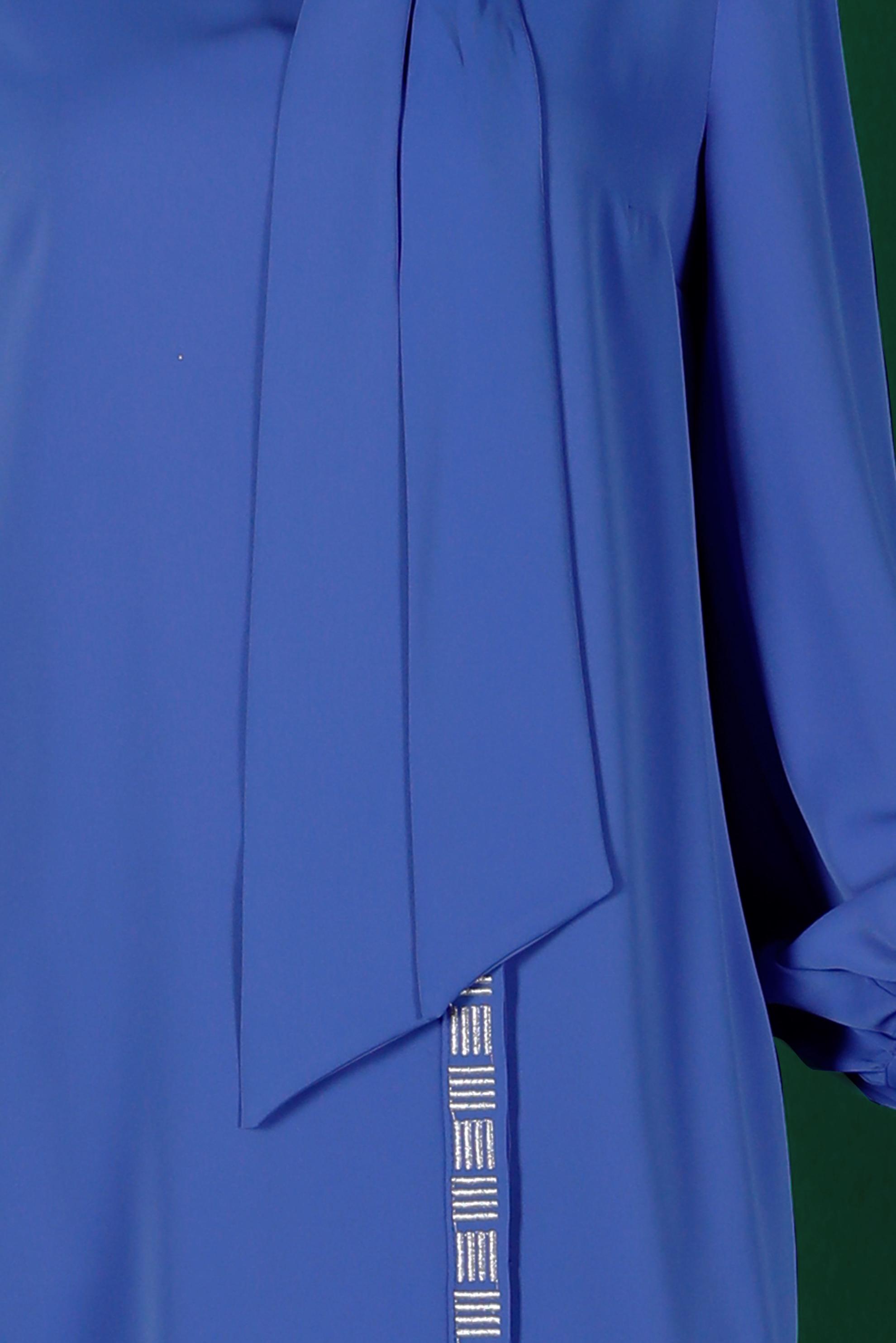 Tesettür giyim LACİVERT BAĞLAMA DETAYLI NAKIŞLI TUNİK 42691