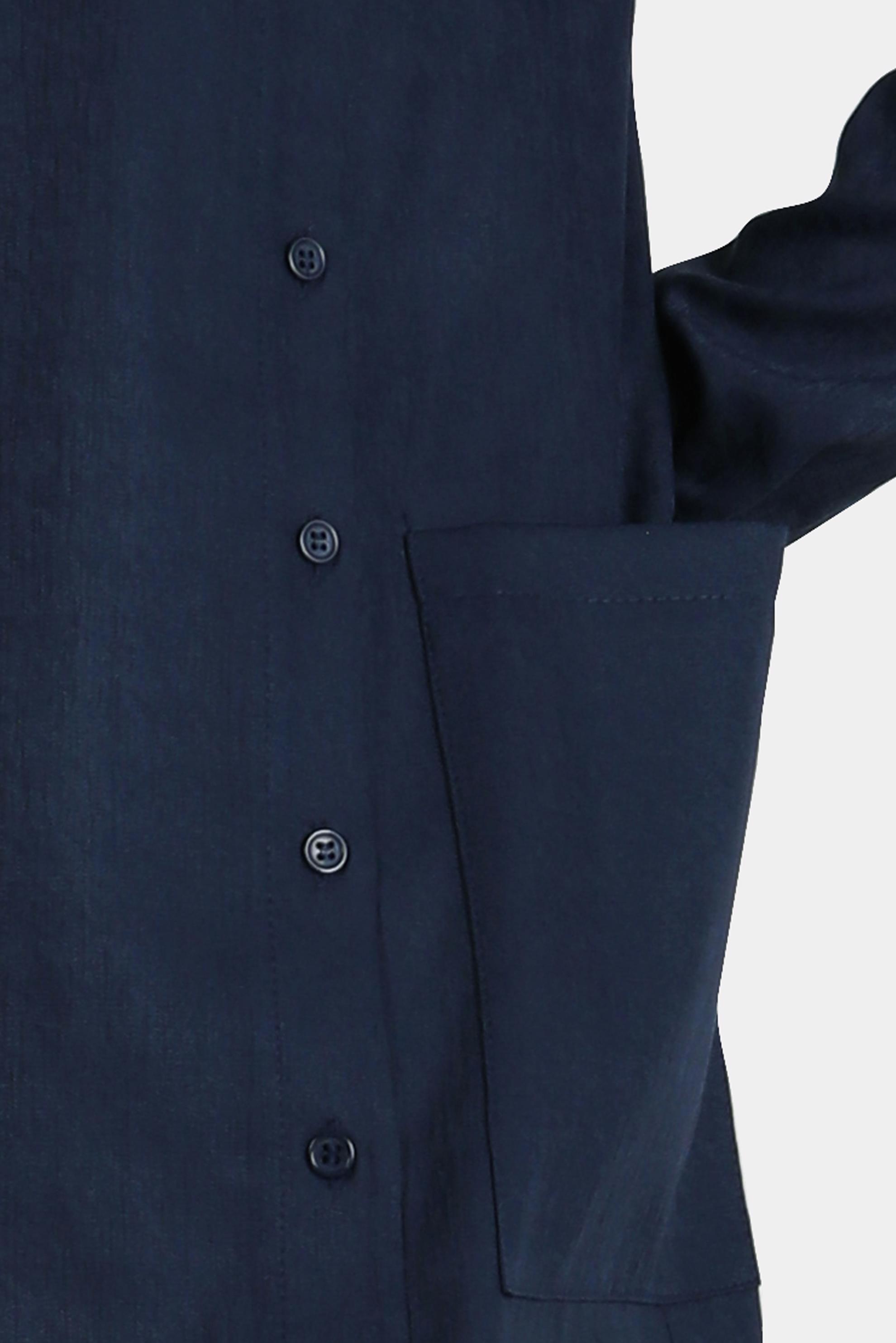 Tesettür giyim LACİVERT KAZAYAĞI DESENLİ DÜĞMELİ TUNİK 42746 