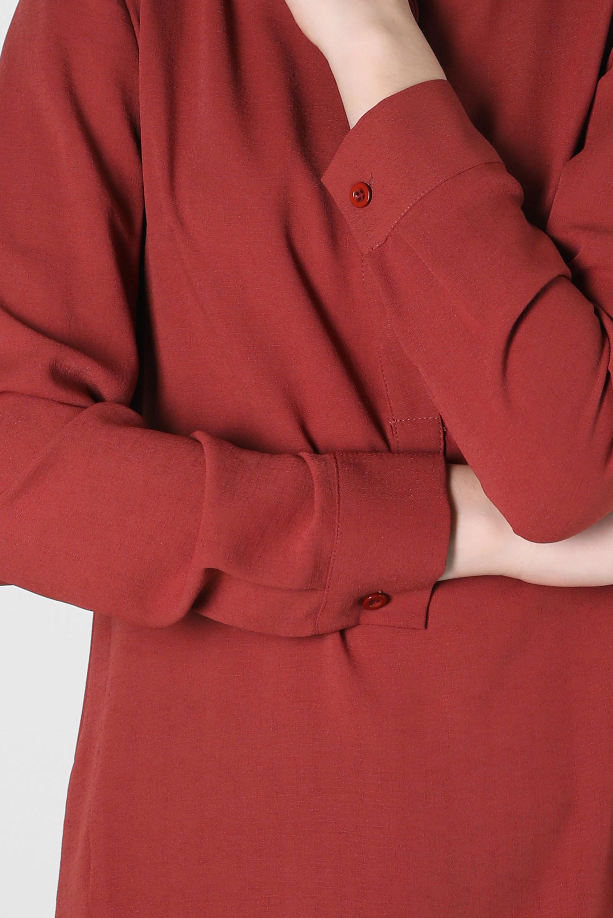 Tesettür giyim BORDO ASİMETRİK KESİM TUNİK 42772