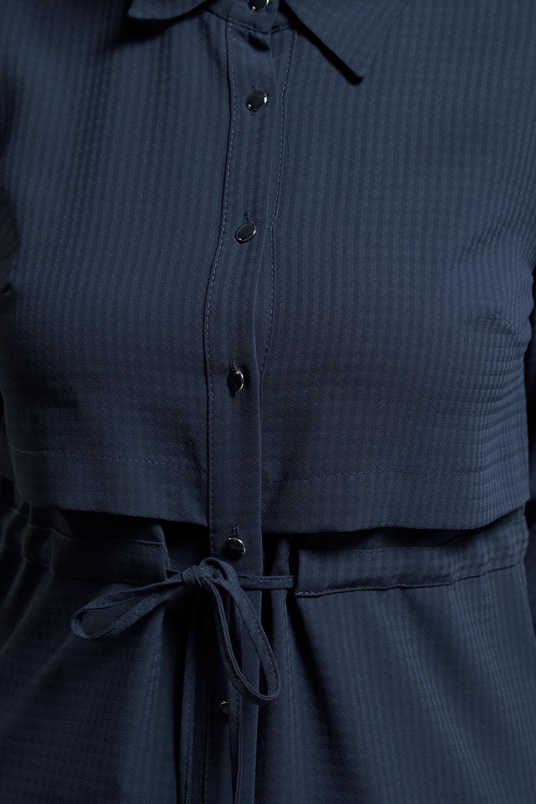 Tesettür giyim LACİVERT BELİ BÜZGÜLÜ TUNİK 42785-1