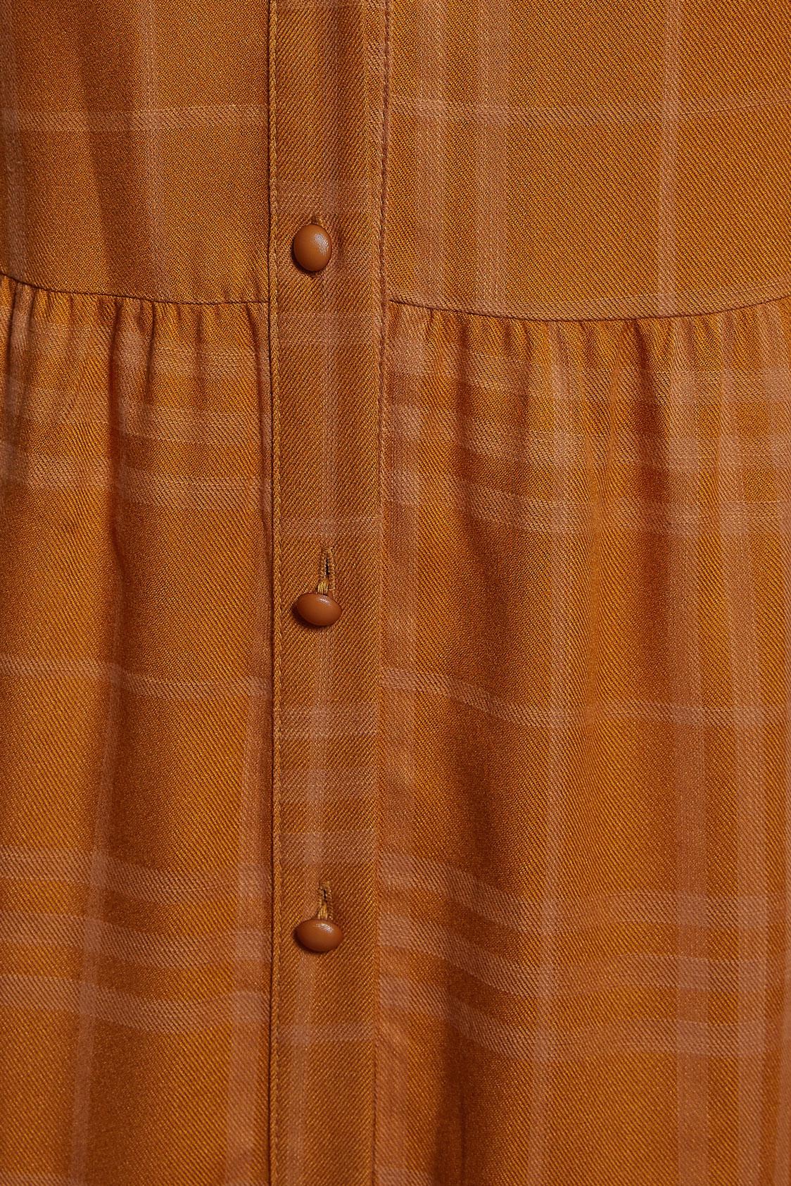 Tesettür giyim TURUNCU EKOSE DESENLİ TUNİK 42836