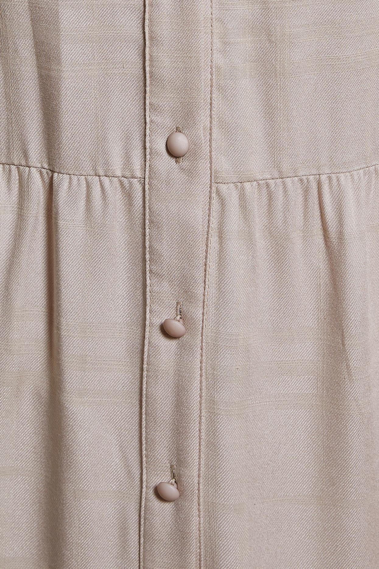 Tesettür giyim BEJ EKOSE DESENLİ TUNİK 42836