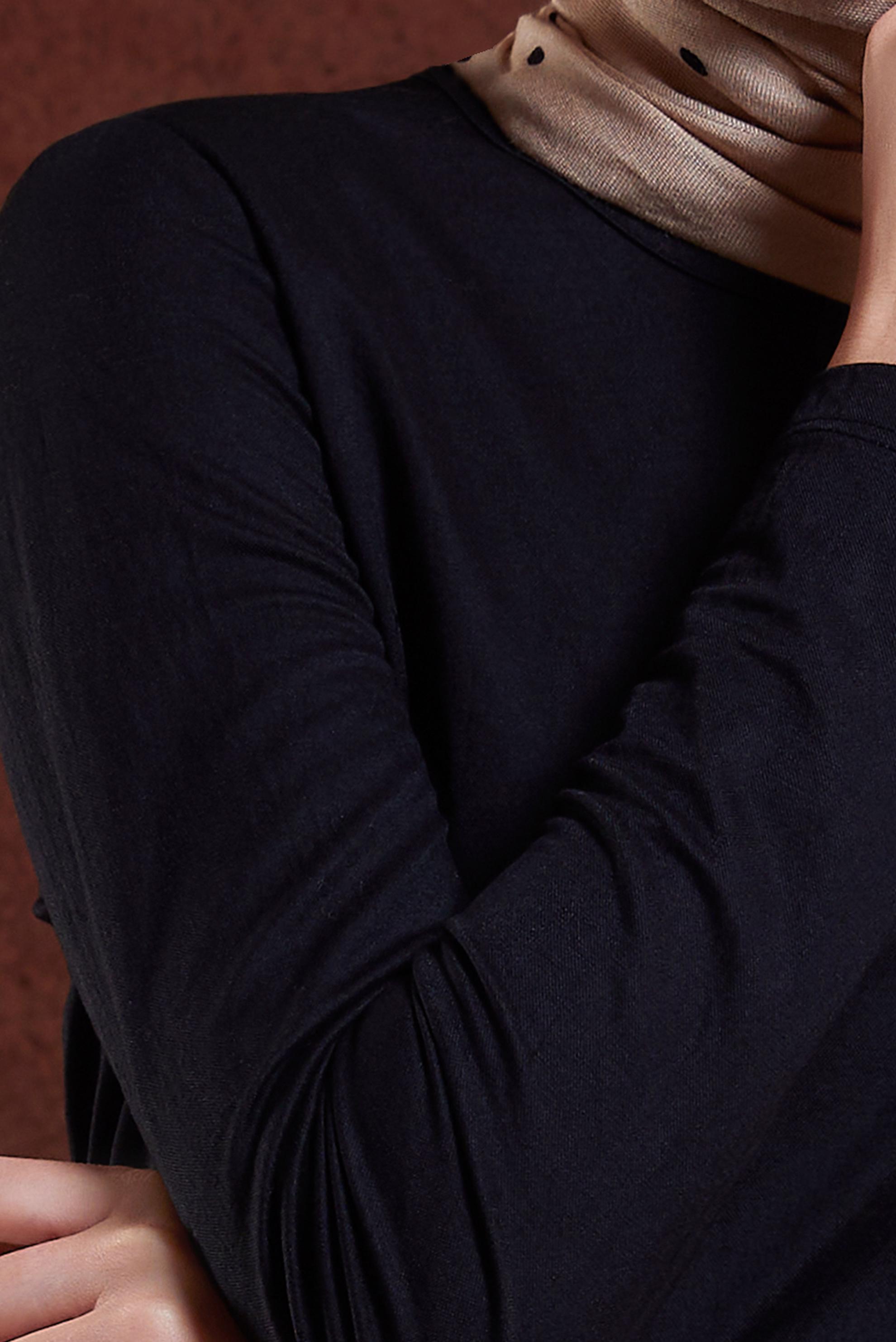 Tesettür giyim SİYAH BİSİKLET YAKA TESETTÜR TUNİK 42894