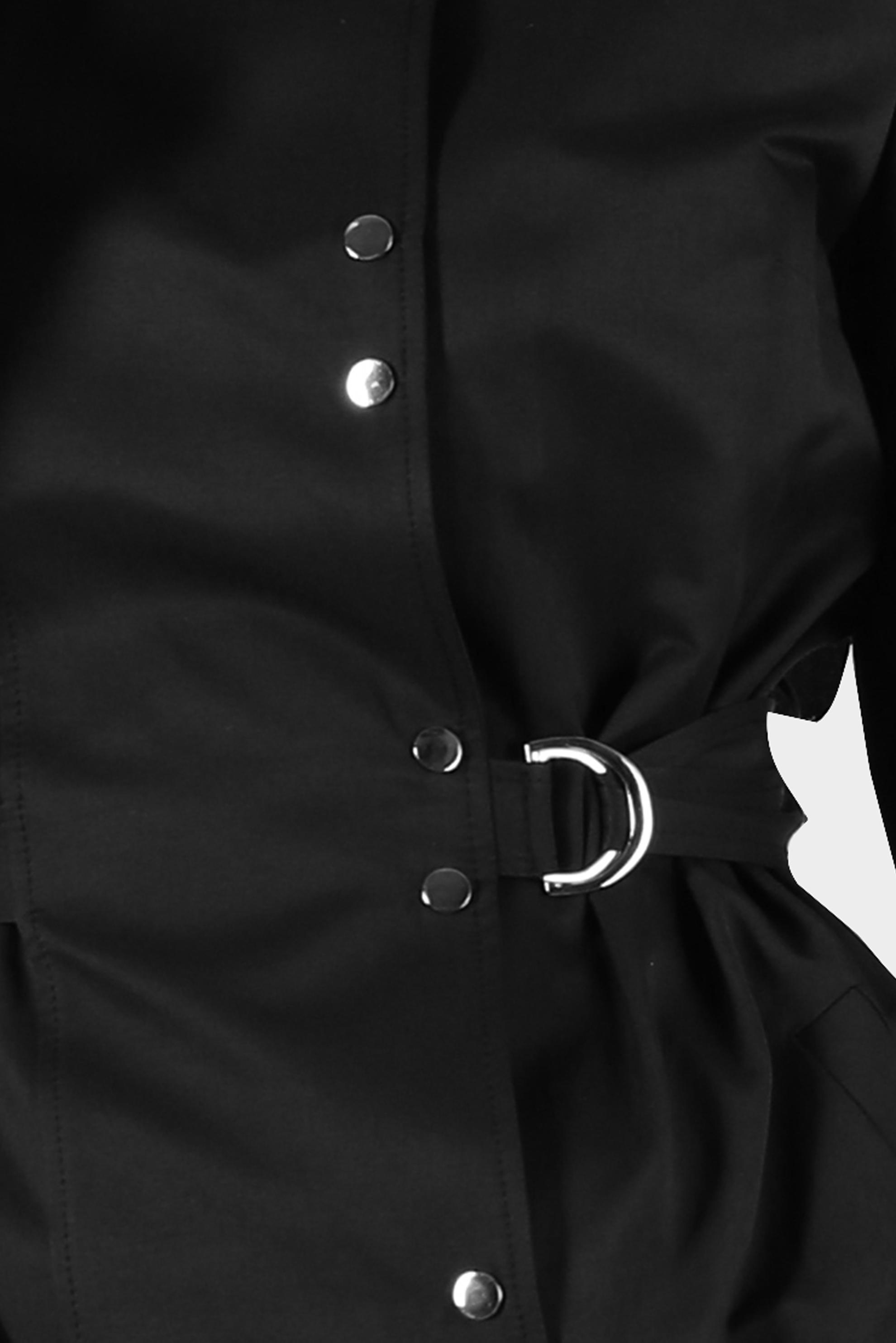 Hijab clothing BLACK BELTED SNAPPED TRENCH COAT 10598 