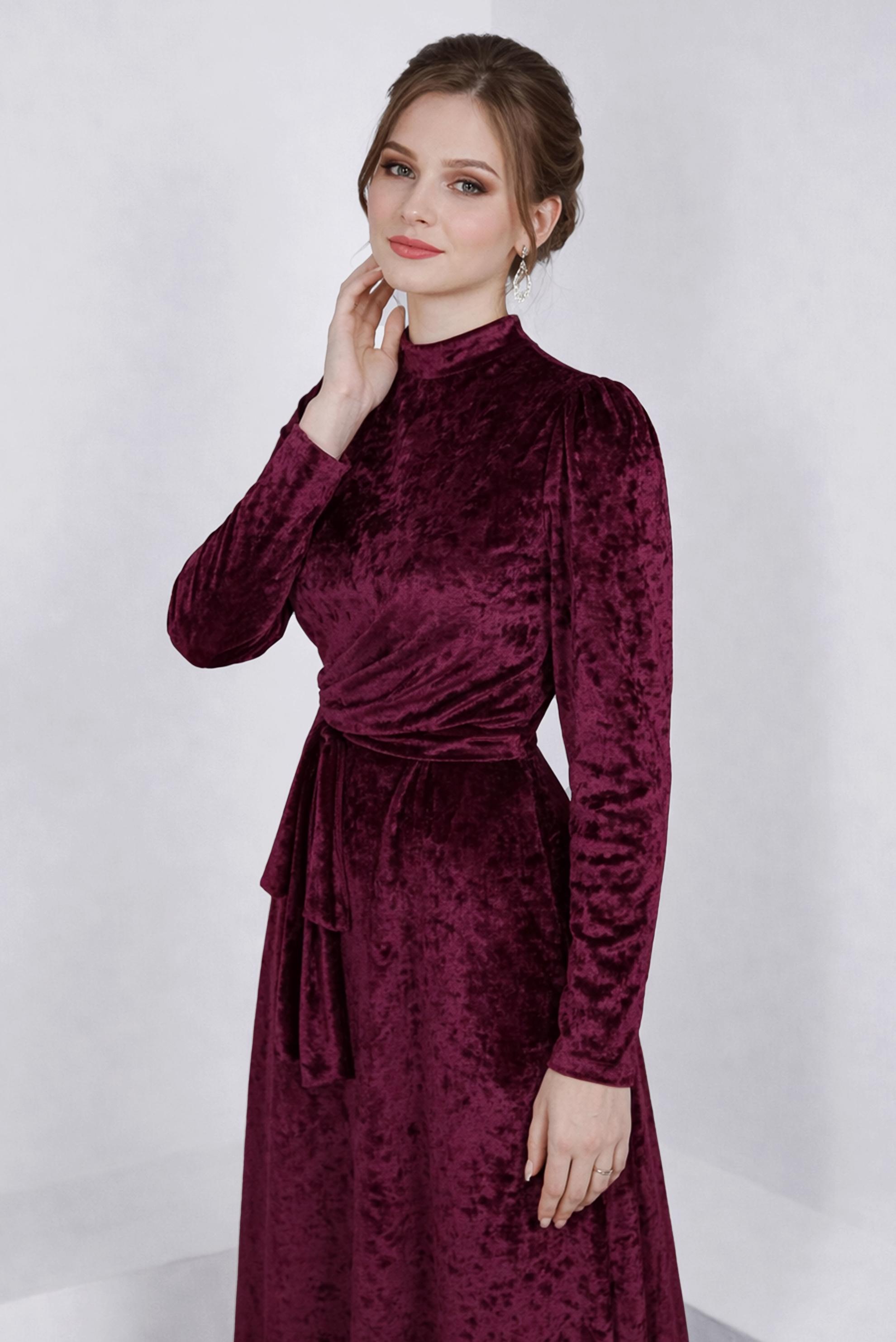 Vêtements hijab ROUGE BORDEAUX 50281 NEW DESTİNY ABİYE 40/48 TEK38