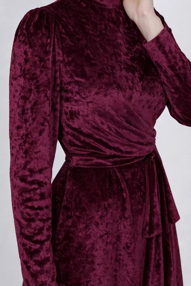 Vêtements hijab ROUGE BORDEAUX 50281 NEW DESTİNY ABİYE 40/48 TEK38 - ALVİNA