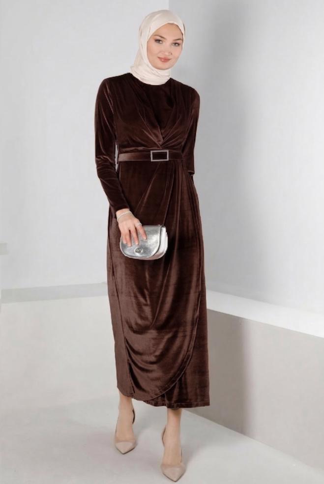 Vêtements hijab BRUN 50282 NEW DESTİNY ABİYE 38/44 TEK40 - ALVİNA