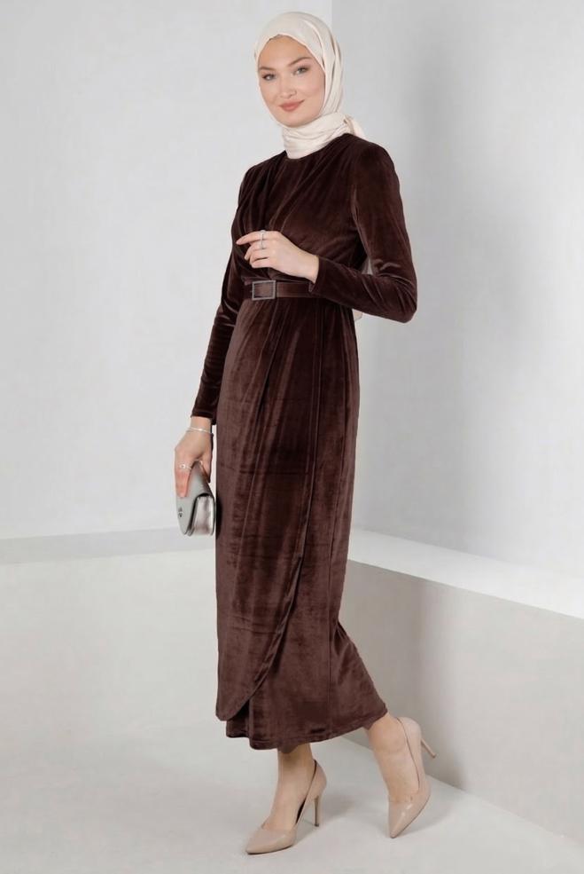 Vêtements hijab BRUN 50282 NEW DESTİNY ABİYE 38/44 TEK40 - ALVİNA