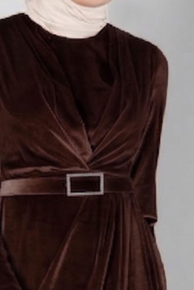 Vêtements hijab BRUN 50282 NEW DESTİNY ABİYE 38/44 TEK40 - ALVİNA