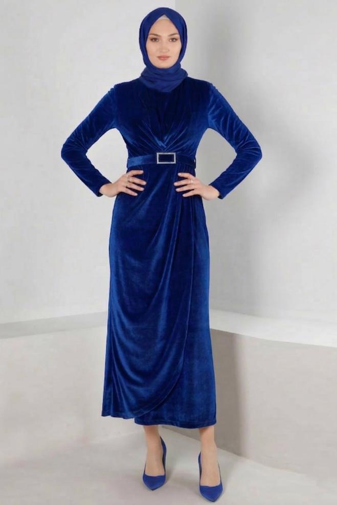 Vêtements hijab BLEU MARINE 50282 NEW DESTİNY ABİYE 38/44 TEK40 - ALVİNA