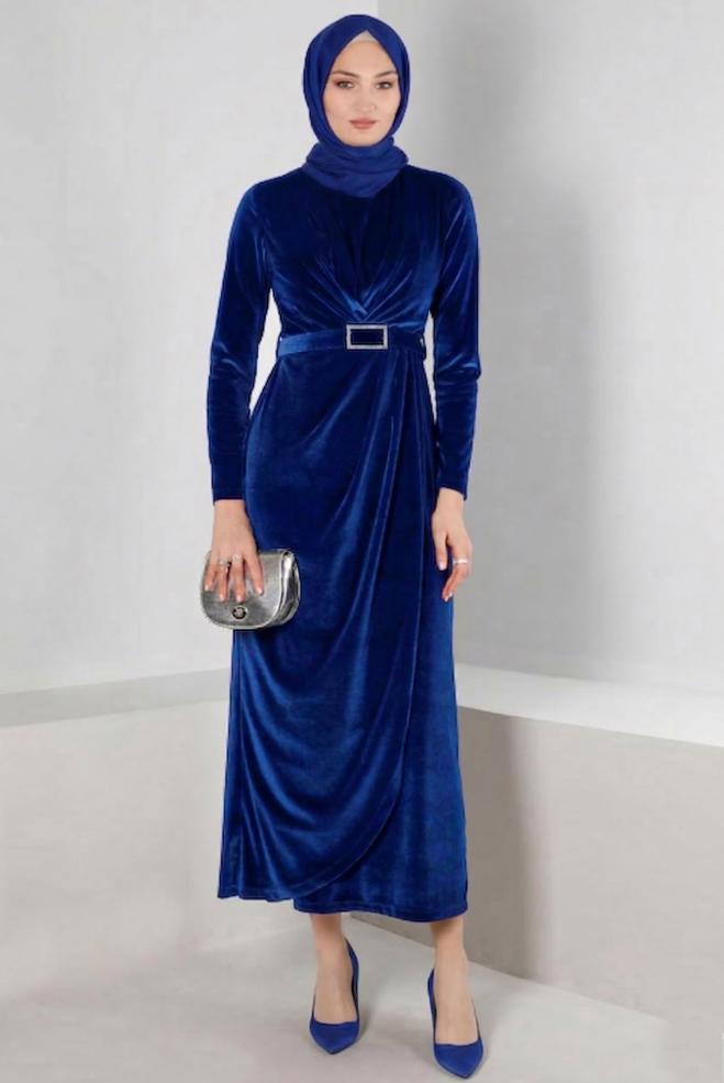 Vêtements hijab BLEU MARINE 50282 NEW DESTİNY ABİYE 38/44 TEK40 - ALVİNA