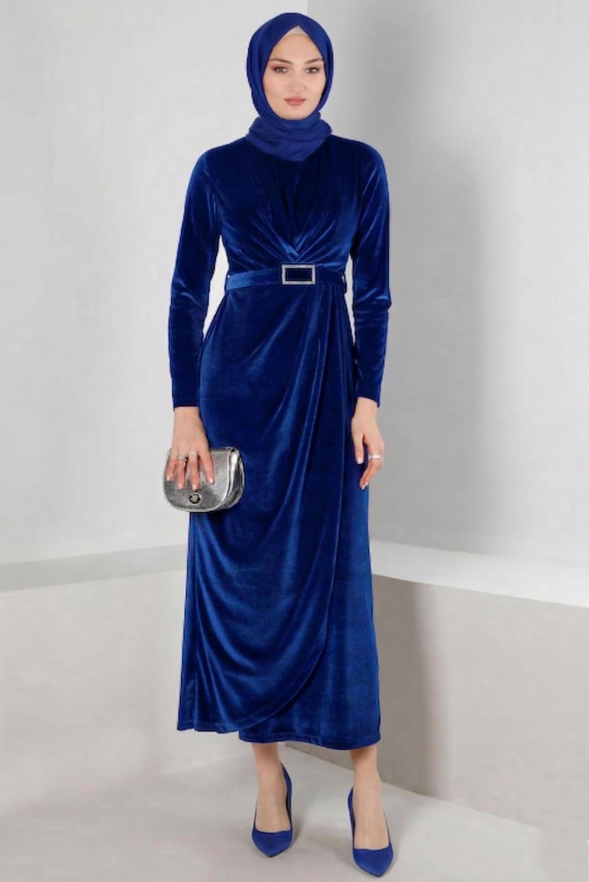 Vêtements hijab BLEU MARINE 50282 NEW DESTİNY ABİYE 38/44 TEK40