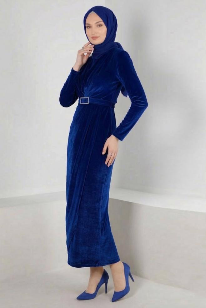 Vêtements hijab BLEU MARINE 50282 NEW DESTİNY ABİYE 38/44 TEK40 - ALVİNA