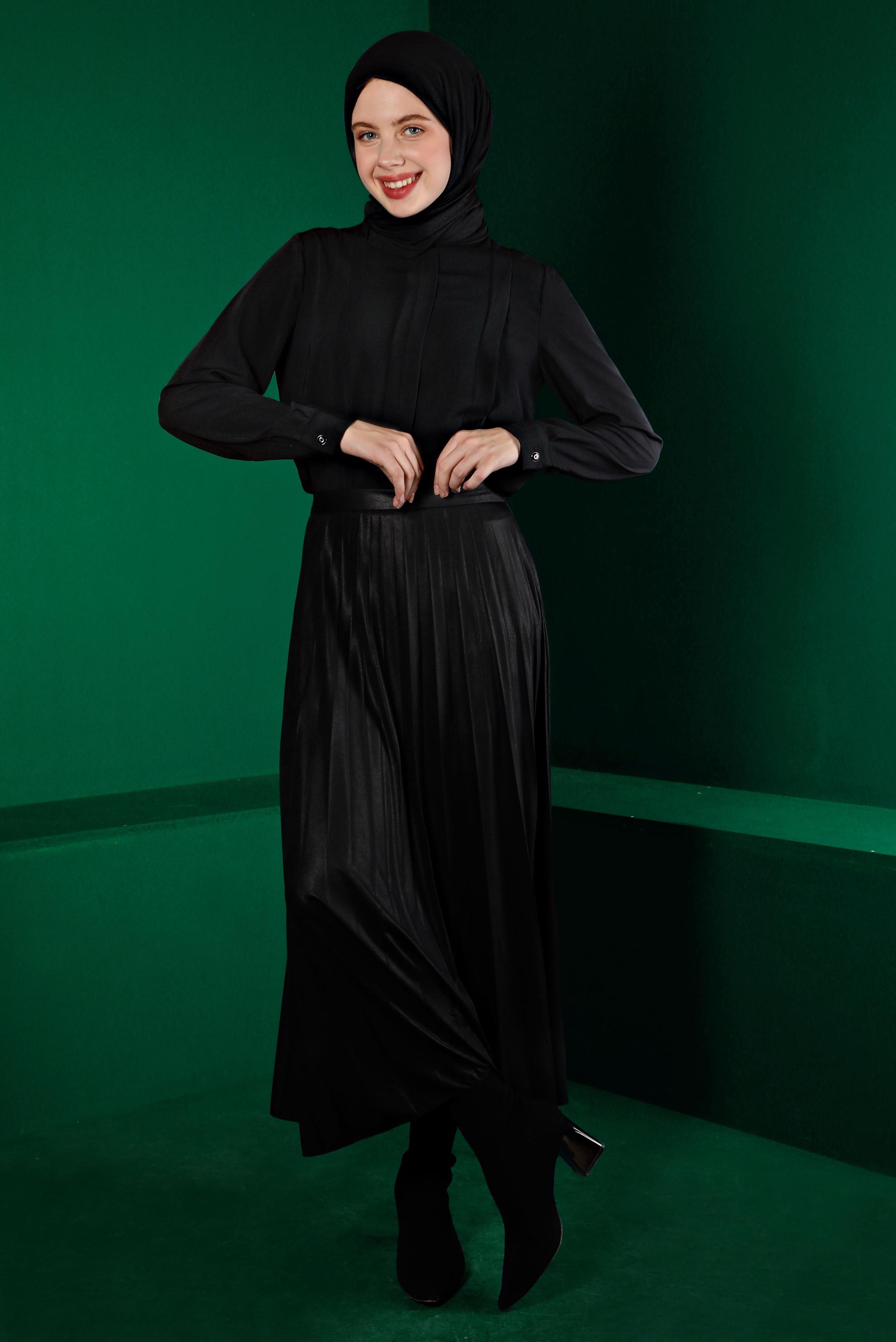 Vêtements hijab NOIR BLOUSE CLASSIQUE 43380