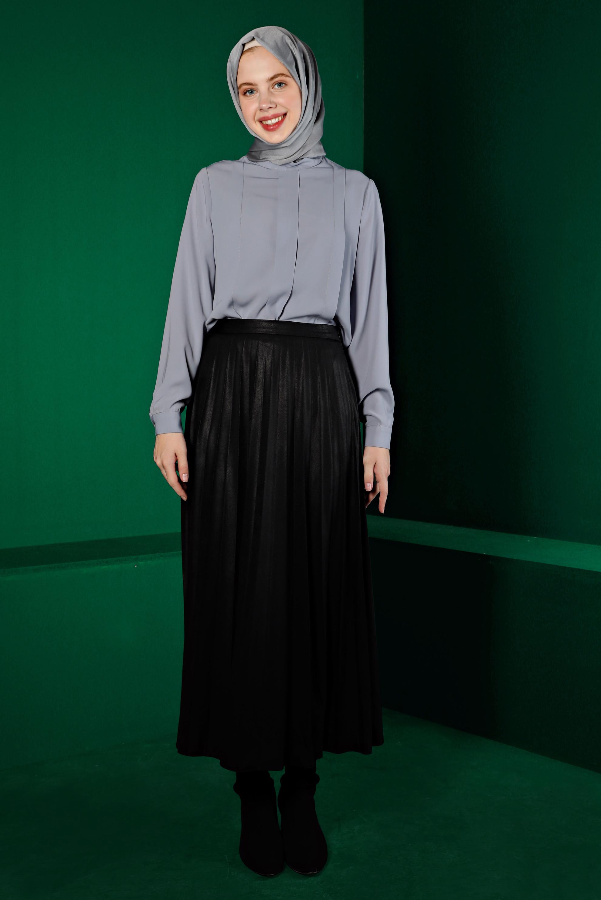 Hijab clothing GREY CLASSIC BLOUSE 43380 