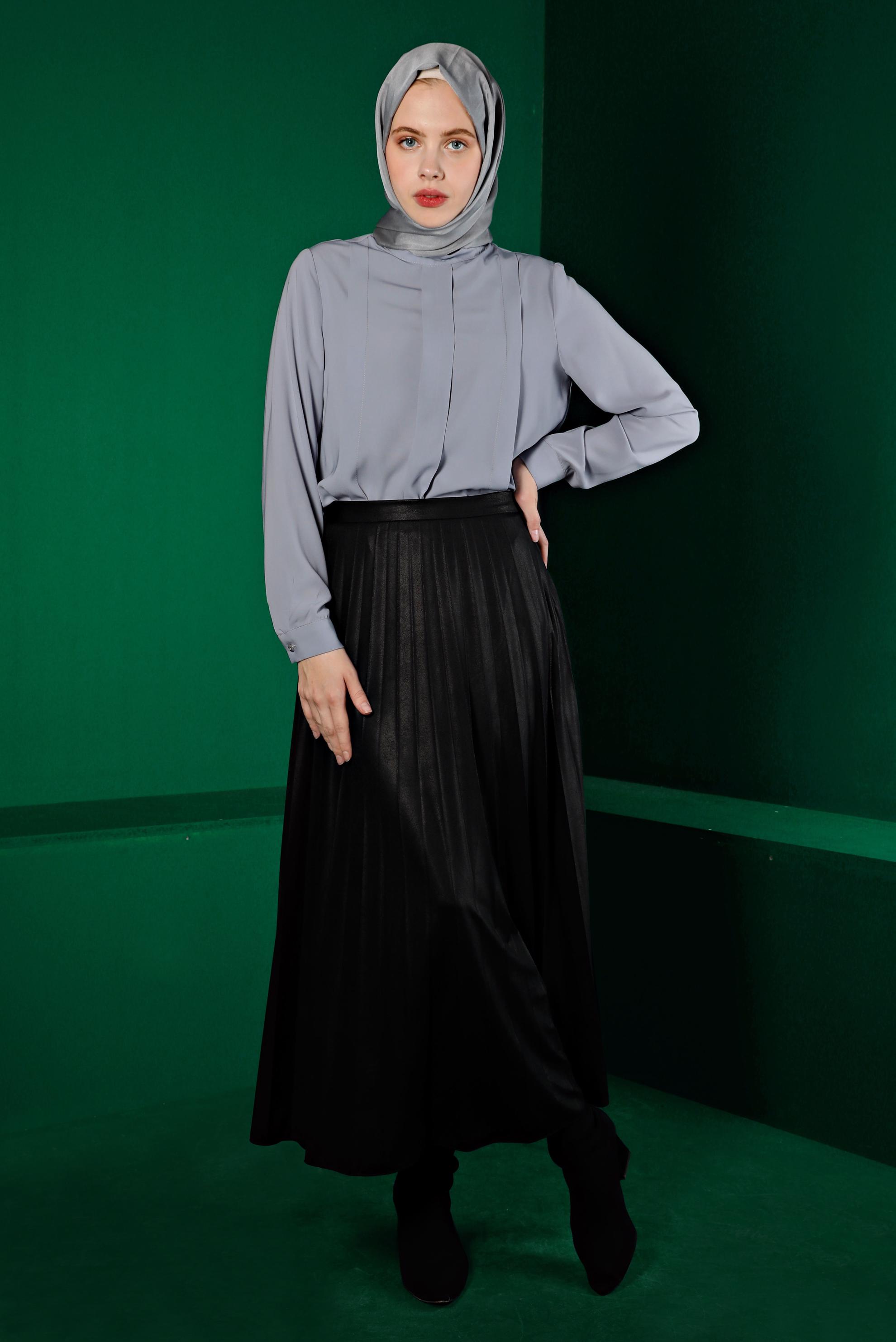 Hijab clothing GREY CLASSIC BLOUSE 43380 