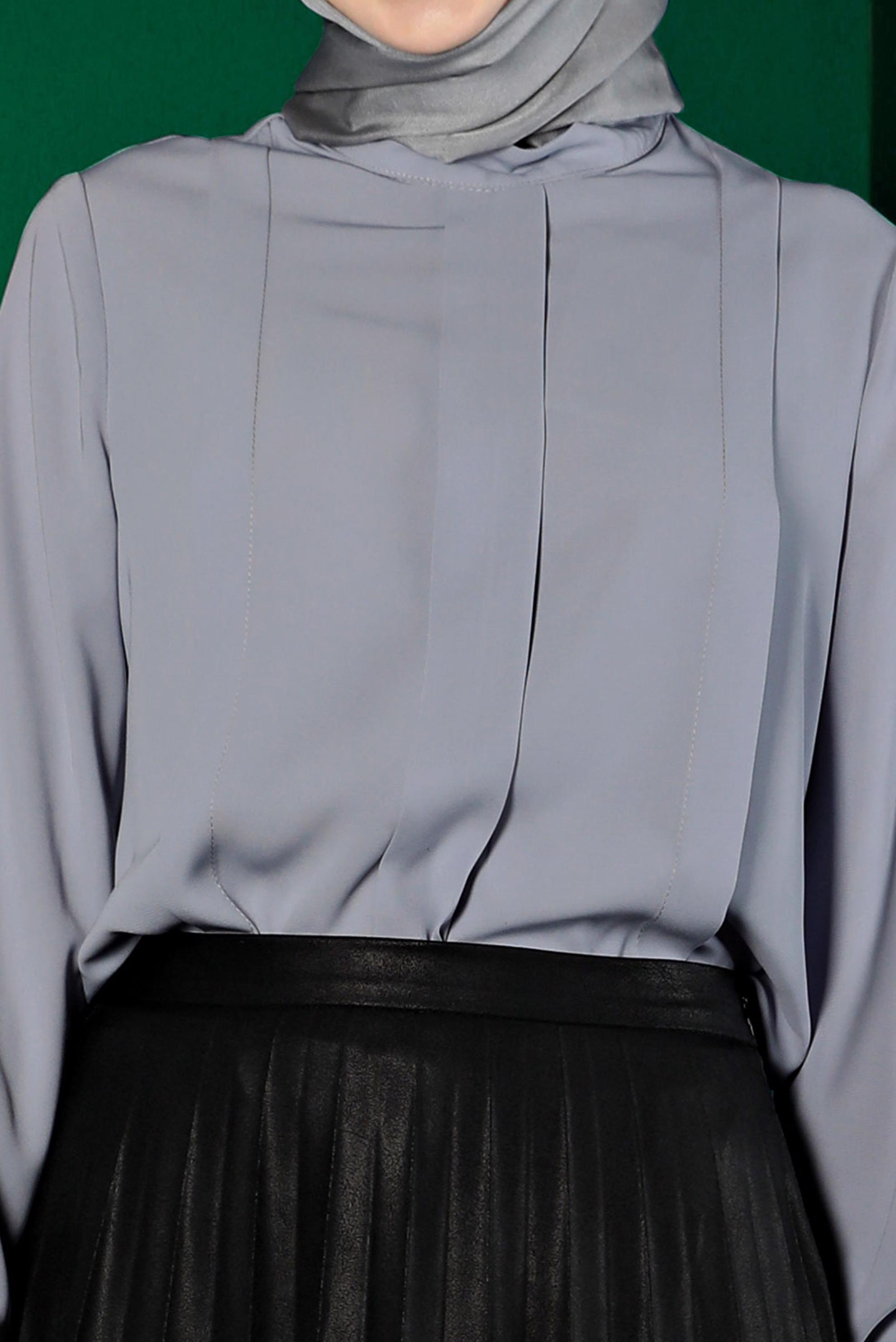 Hijab clothing GREY CLASSIC BLOUSE 43380 
