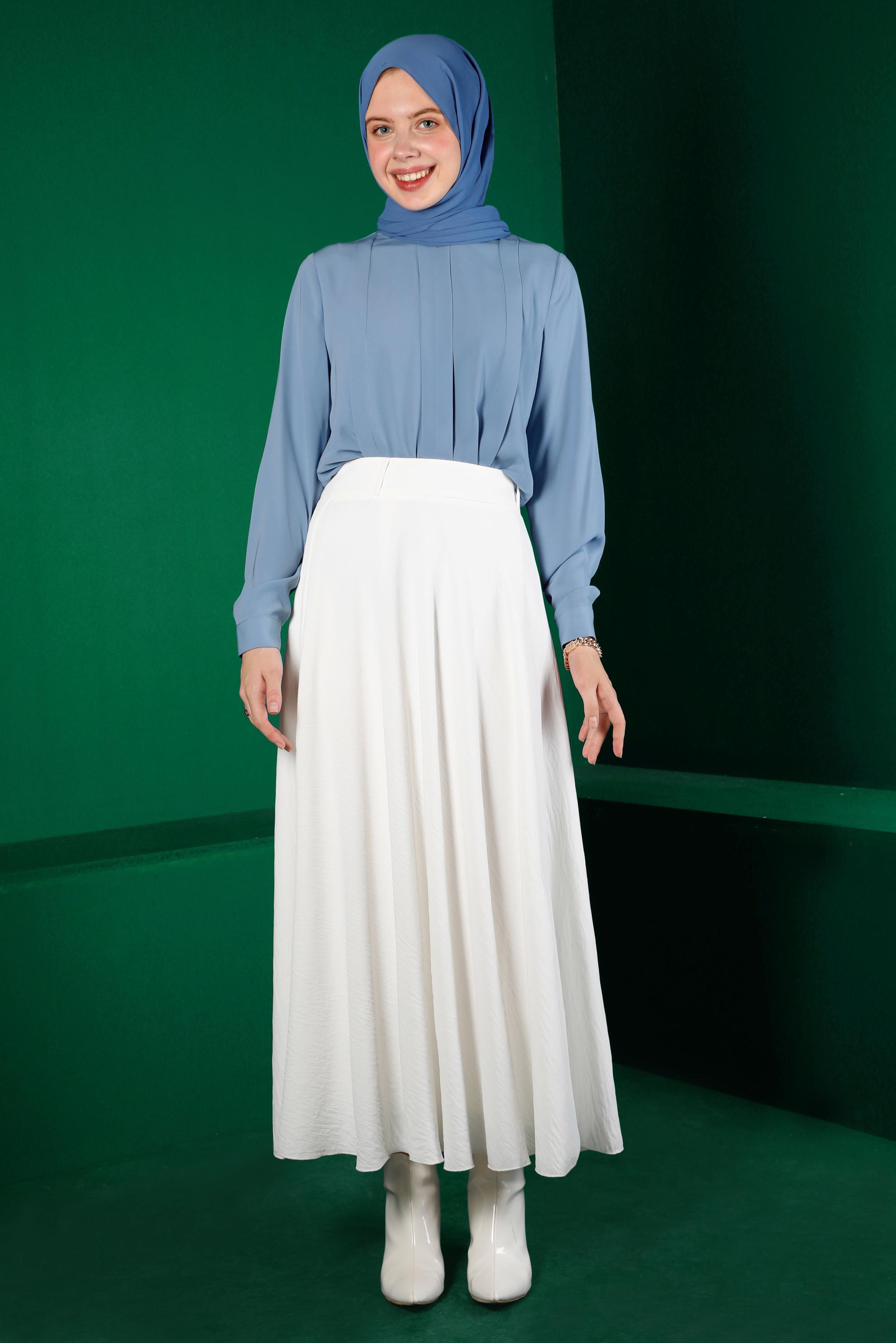 Hijab clothing BLUE CLASSIC BLOUSE 43380 