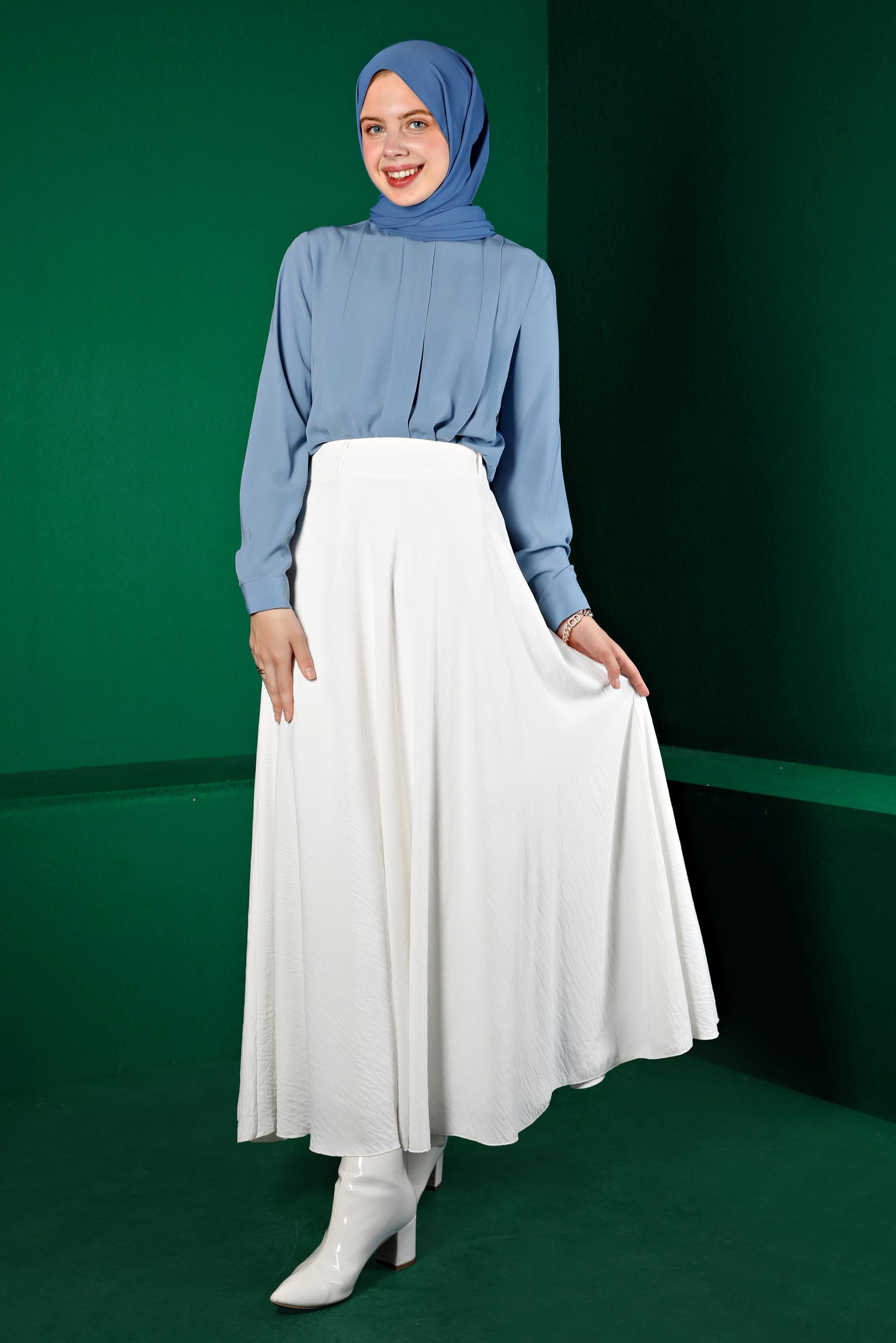 Hijab clothing BLUE CLASSIC BLOUSE 43380 