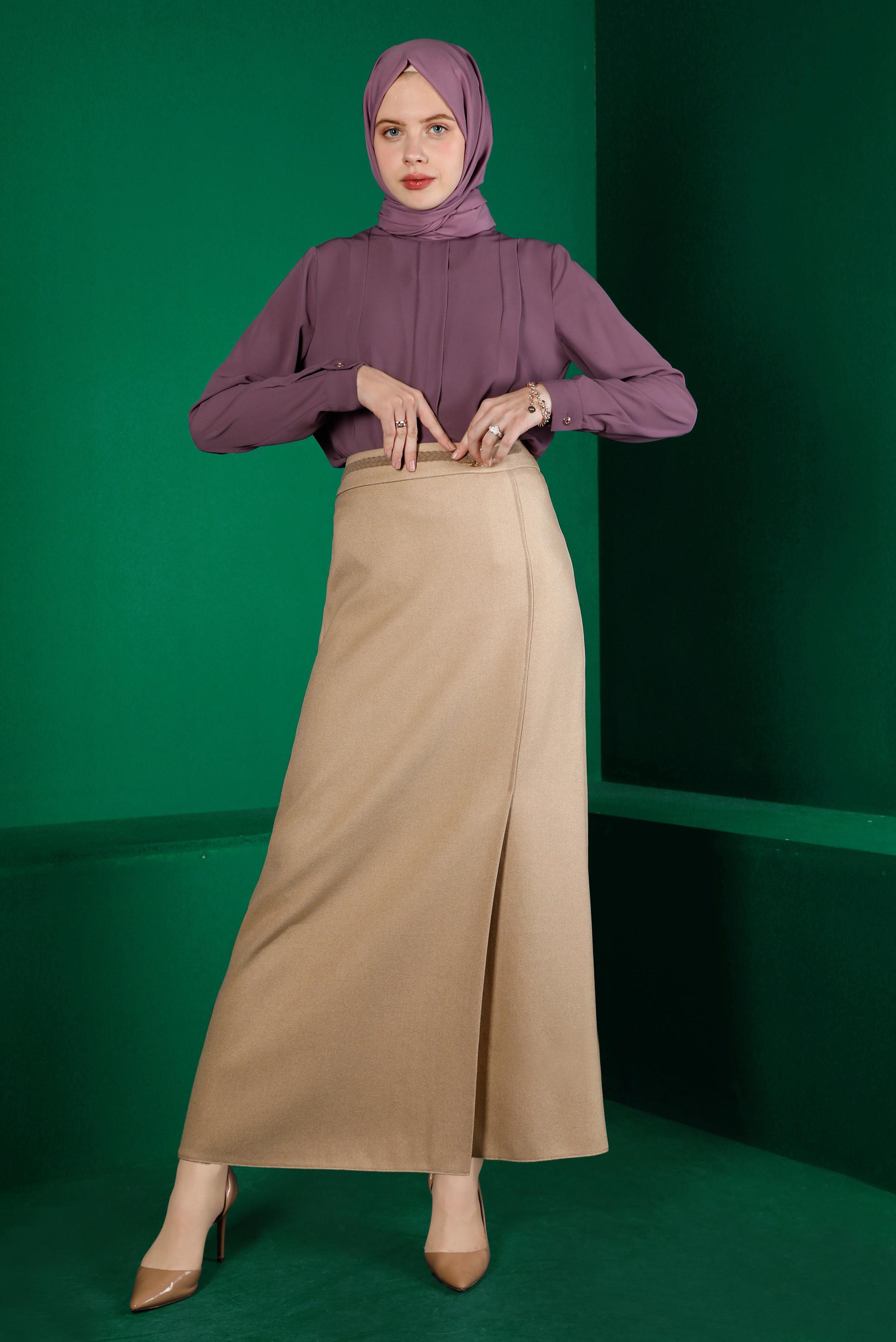 Tesettür giyim MOR KLASİK BLUZ 43380 