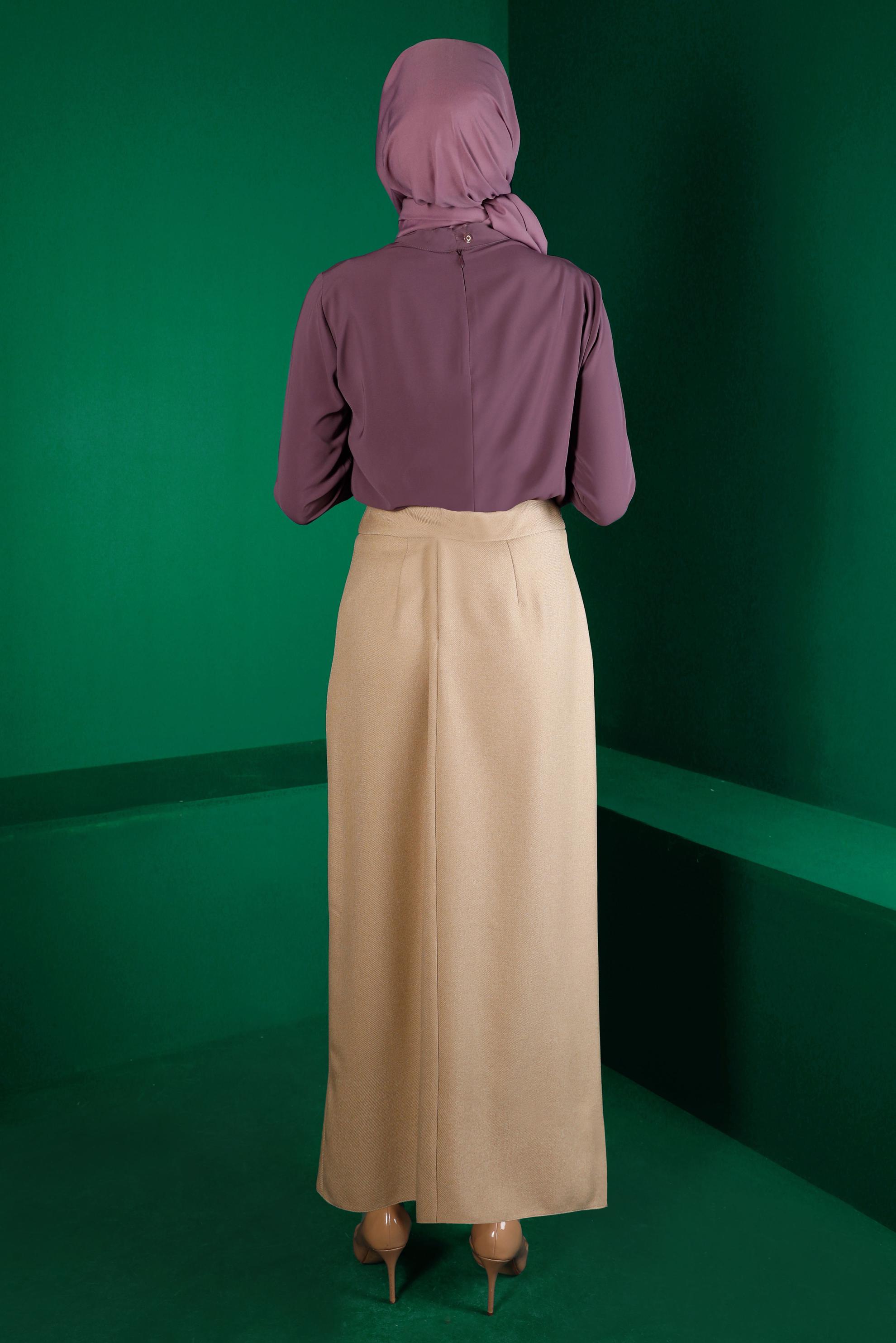 Tesettür giyim MOR KLASİK BLUZ 43380 