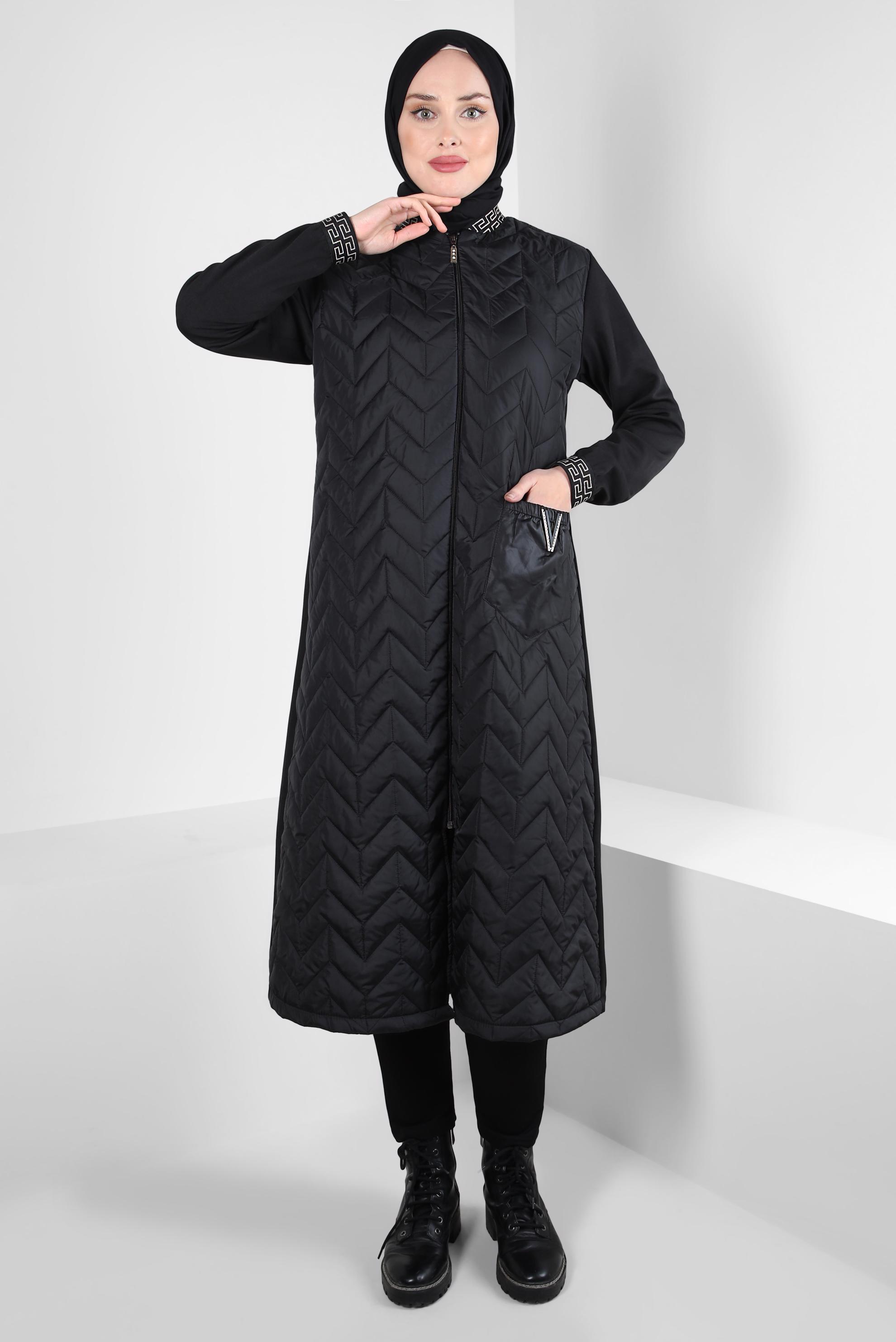 Tesettür giyim SİYAH CEPLİ GİY ÇIK 20327