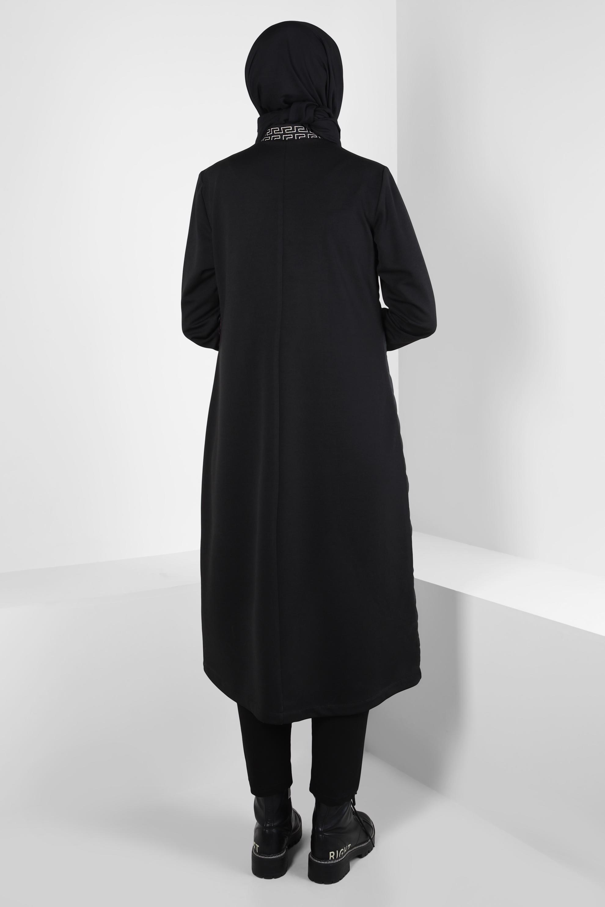 Tesettür giyim SİYAH CEPLİ GİY ÇIK 20327