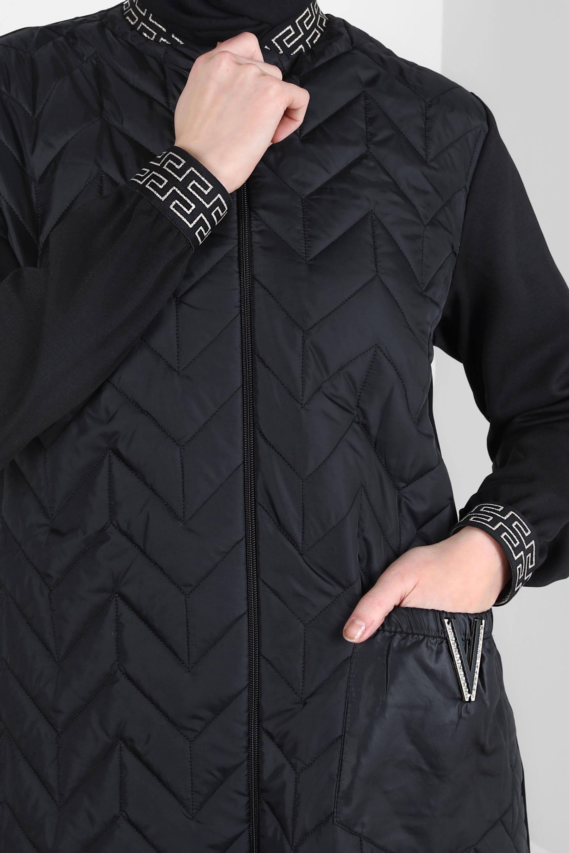 Tesettür giyim SİYAH CEPLİ GİY ÇIK 20327