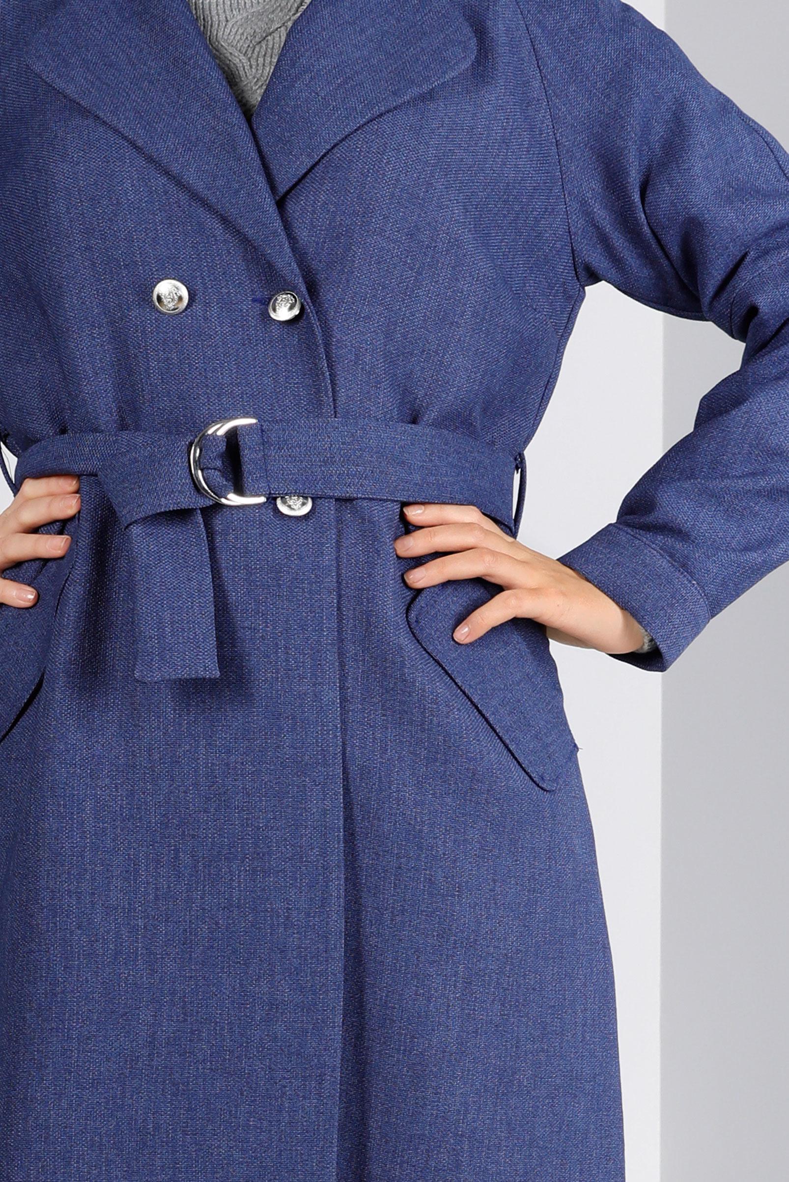 Tesettür giyim LACİVERT KUŞAKLI DÜĞMELİ CEKET 43362 