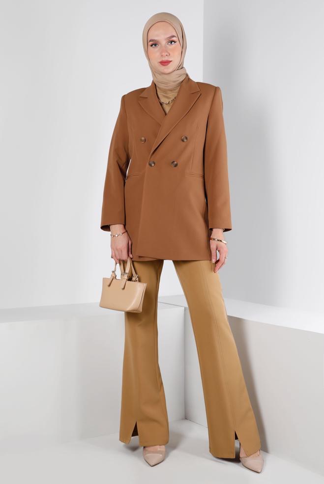 Tesettür giyim  DÜĞMELİ KLASİK CEKET 43386  - ALVİNA