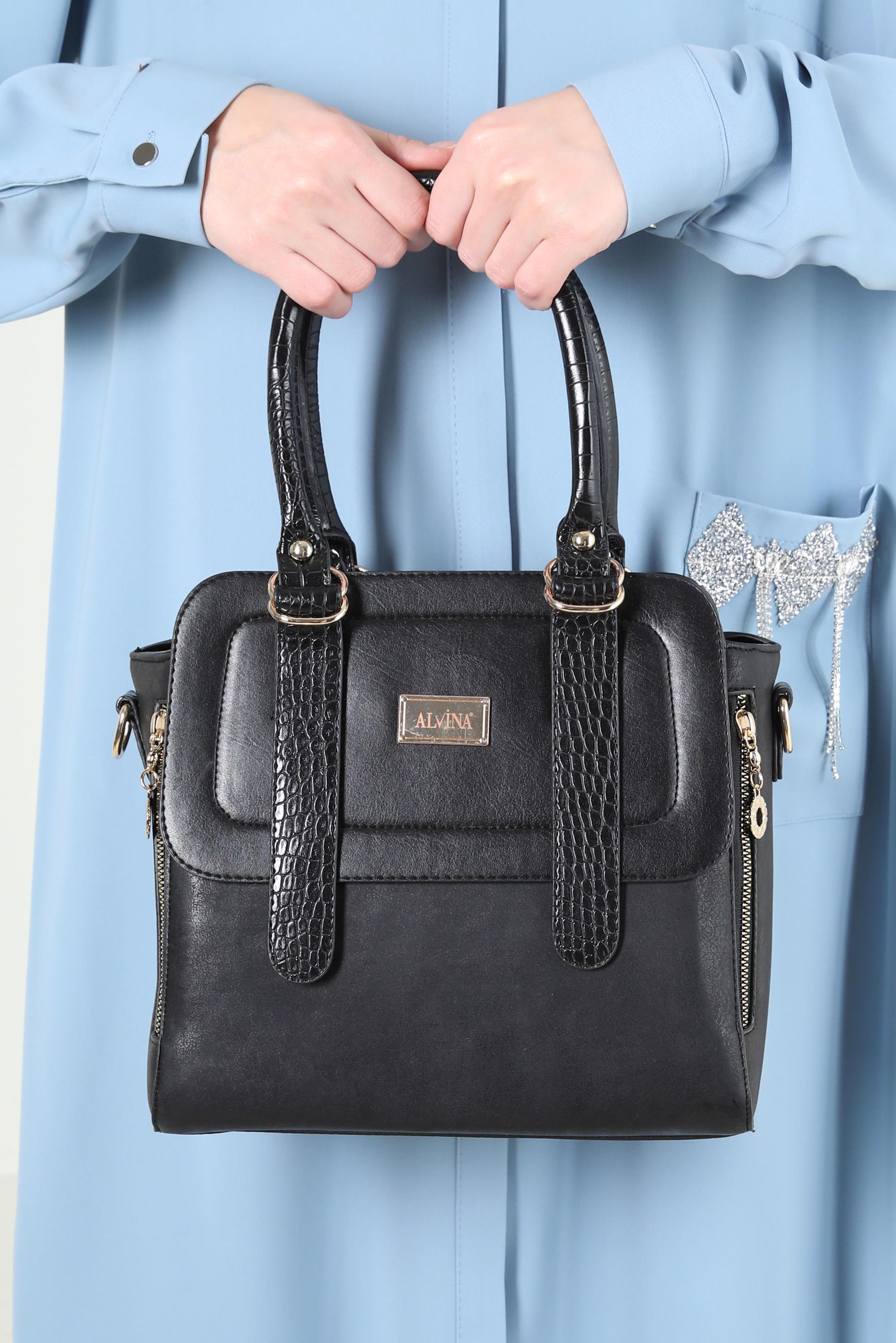 Tesettür giyim SİYAH ALVİNA ÇANTA 3016