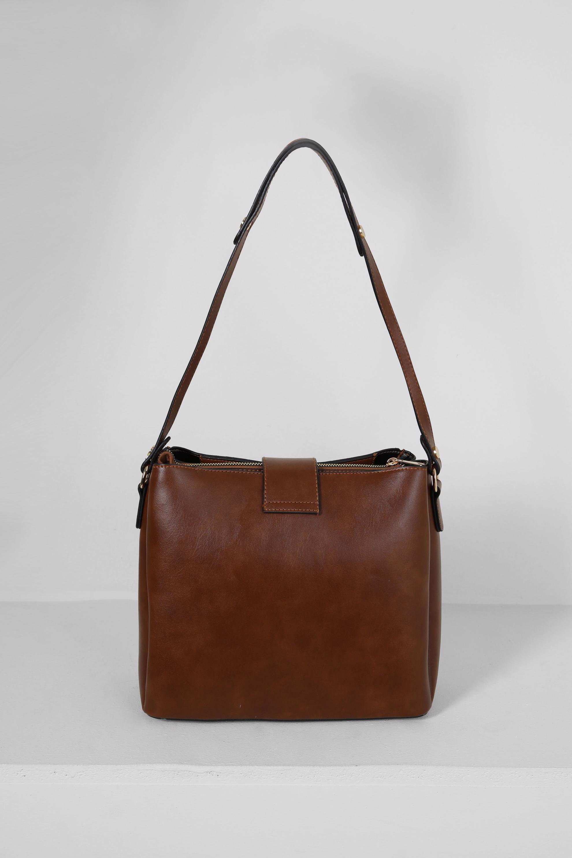 Tesettür giyim TABA ALVİNA DESENLİ ÇANTA 3023