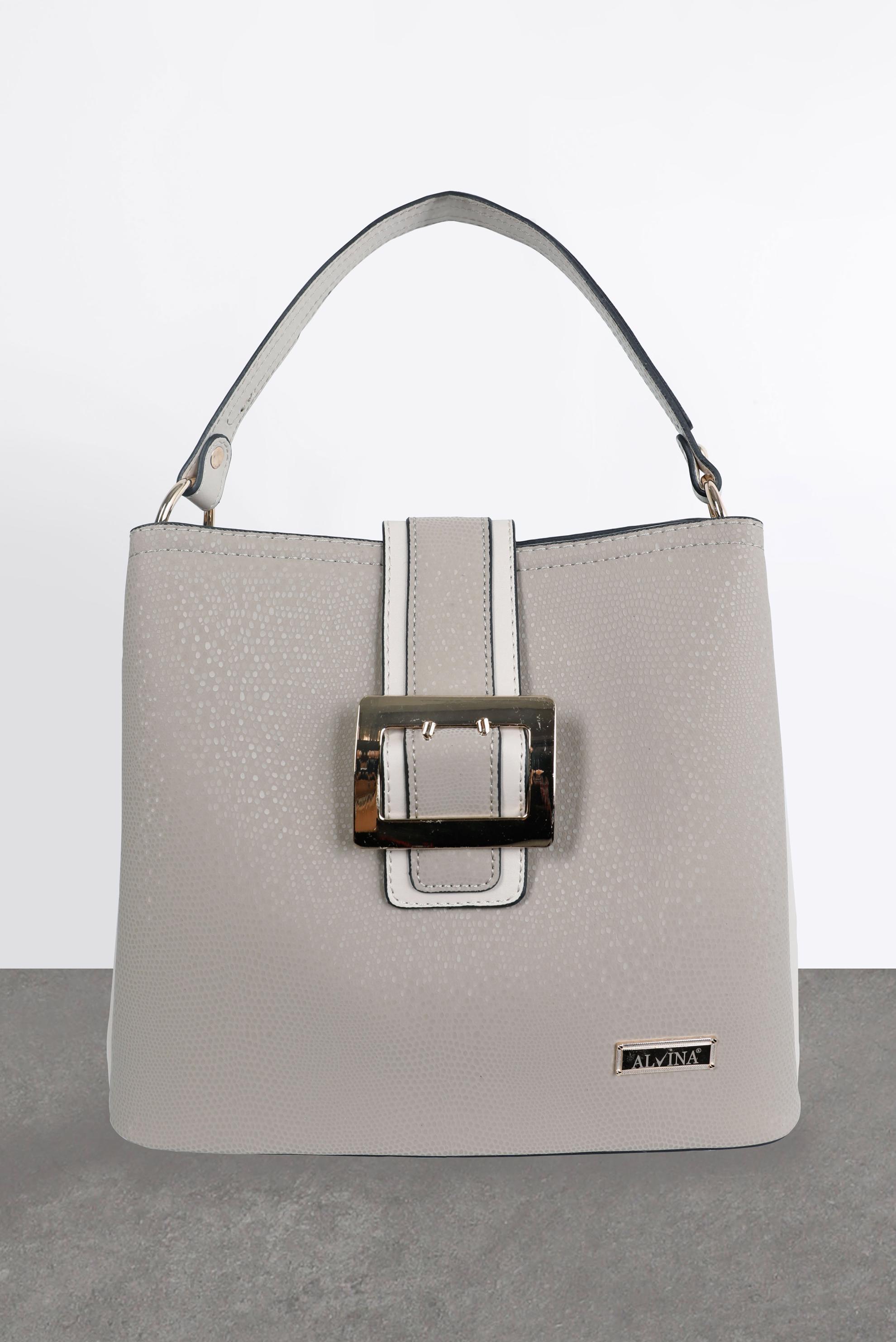 Tesettür giyim VİZON ALVİNA KEMERLİ ÇANTA 3027 