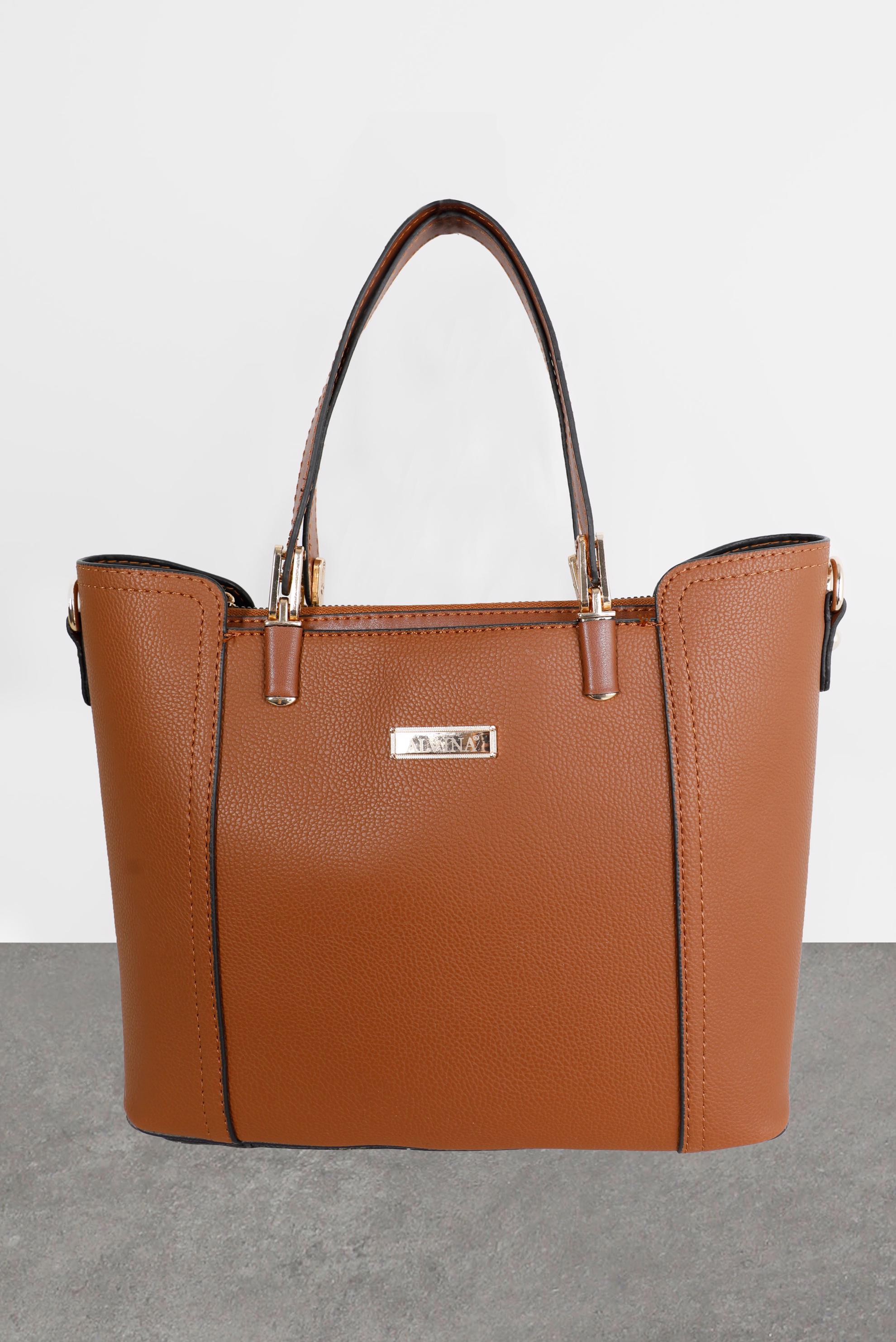 Tesettür giyim TABA ALVİNA SHOPPER ÇANTA 3030 