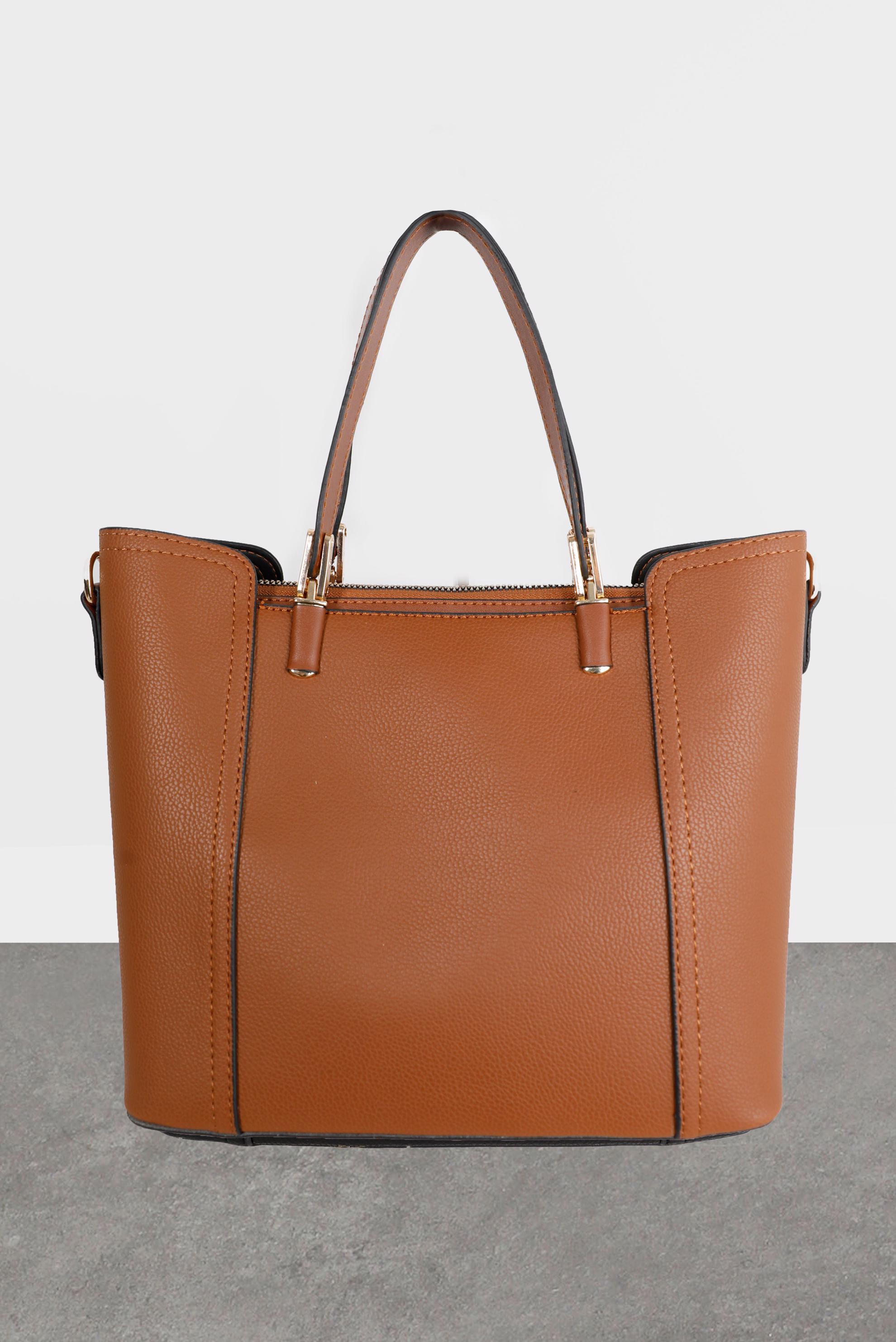 Tesettür giyim TABA ALVİNA SHOPPER ÇANTA 3030 