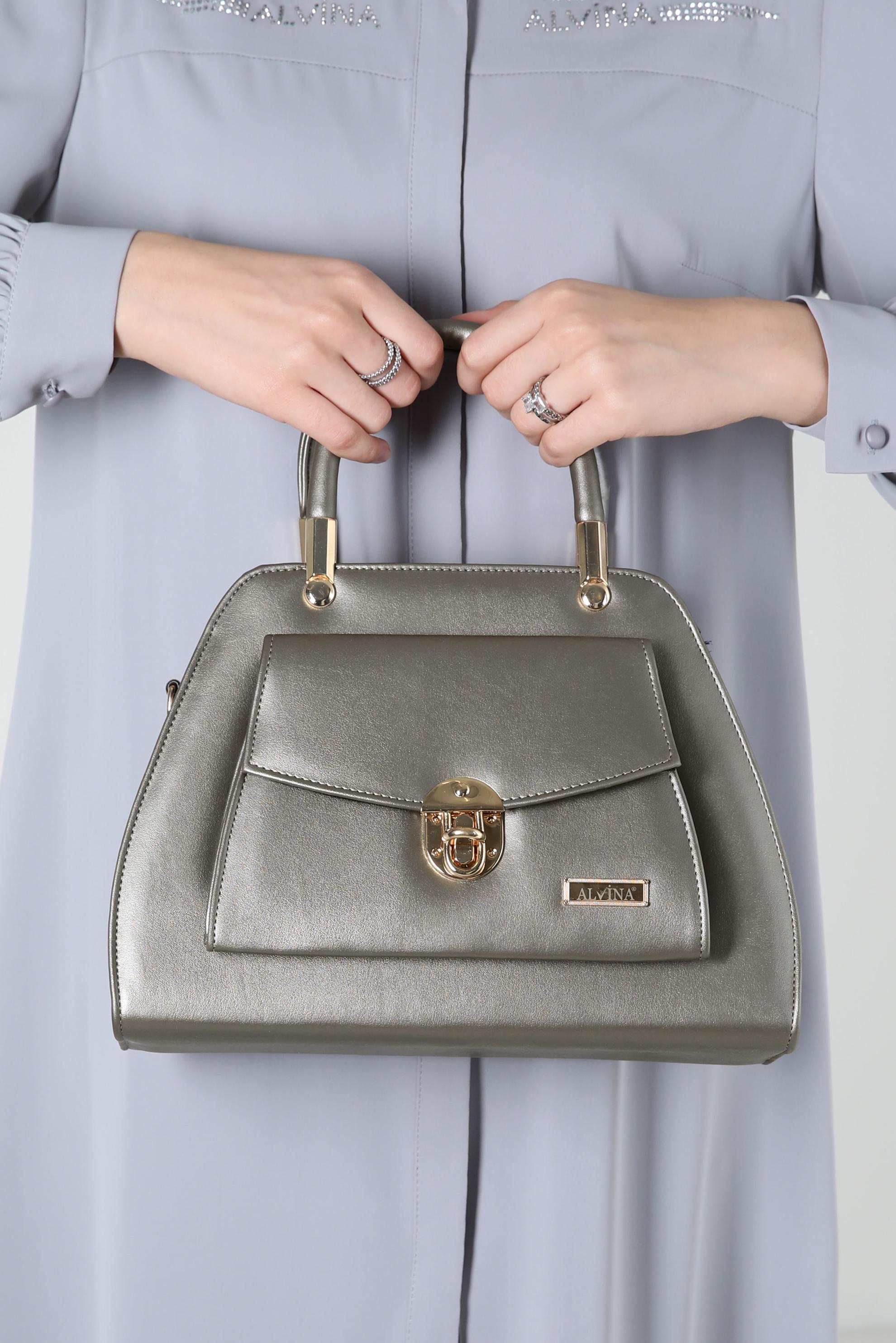 Tesettür giyim BEJ ALVİNA ÇANTA 3035